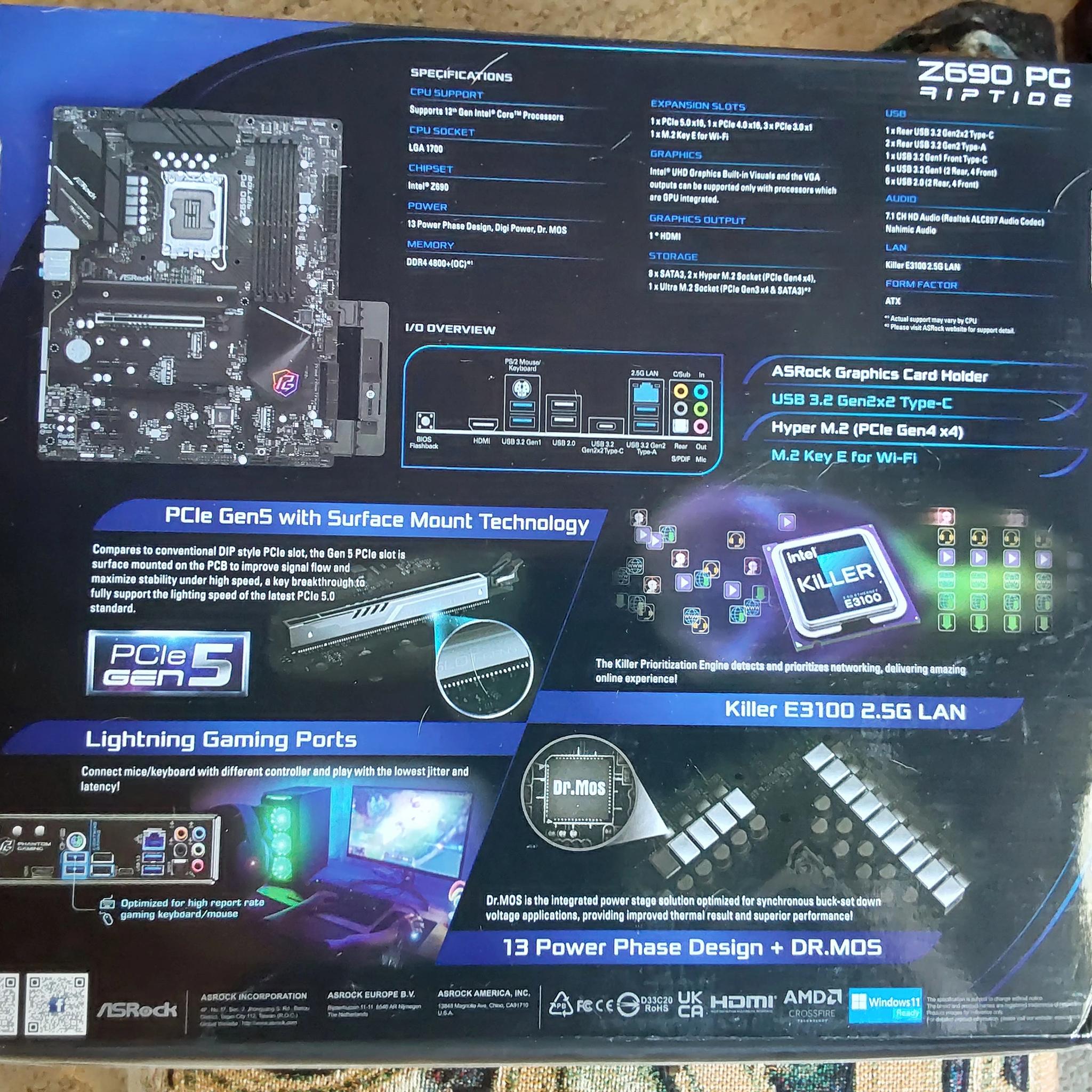 NEW & Unused ASRock Z690 Riptide (DDR4 version)