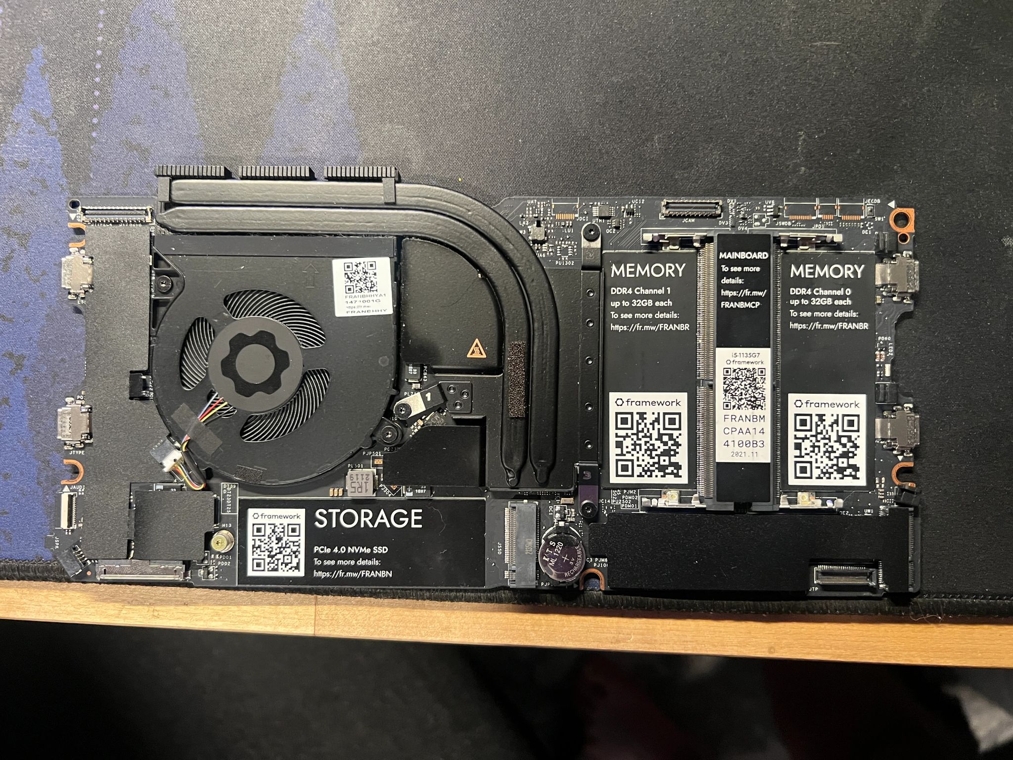 USED-Framework 13 1135G7 Mainboard ONLY