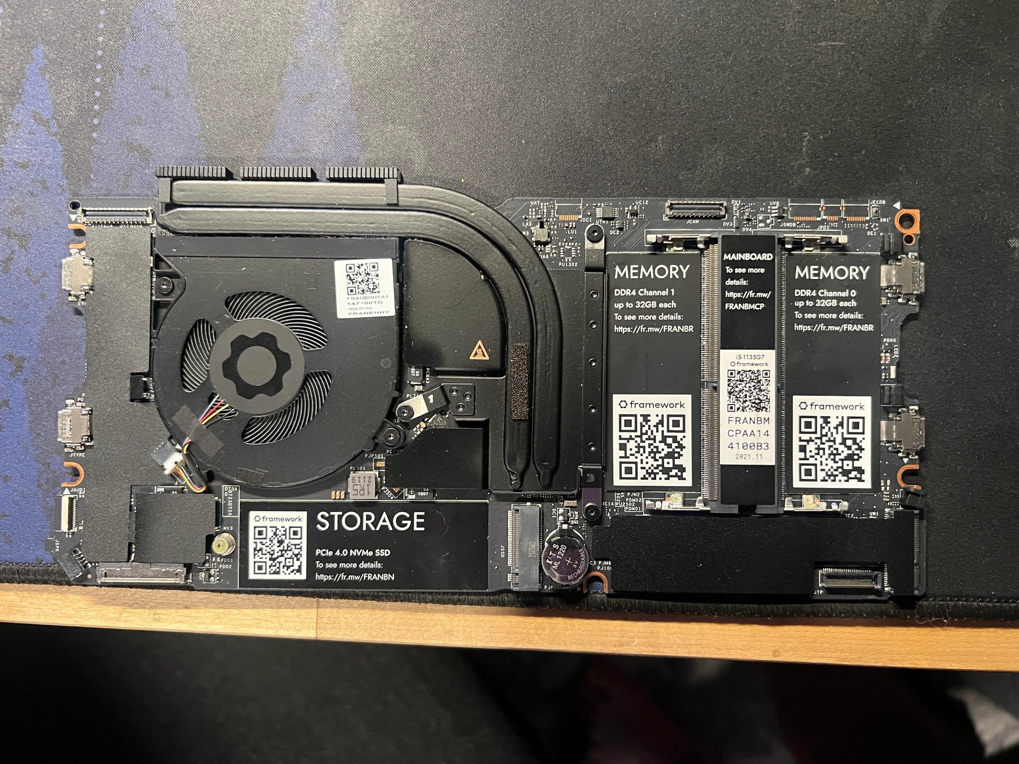 USED-Framework 13 1135G7 Mainboard ONLY