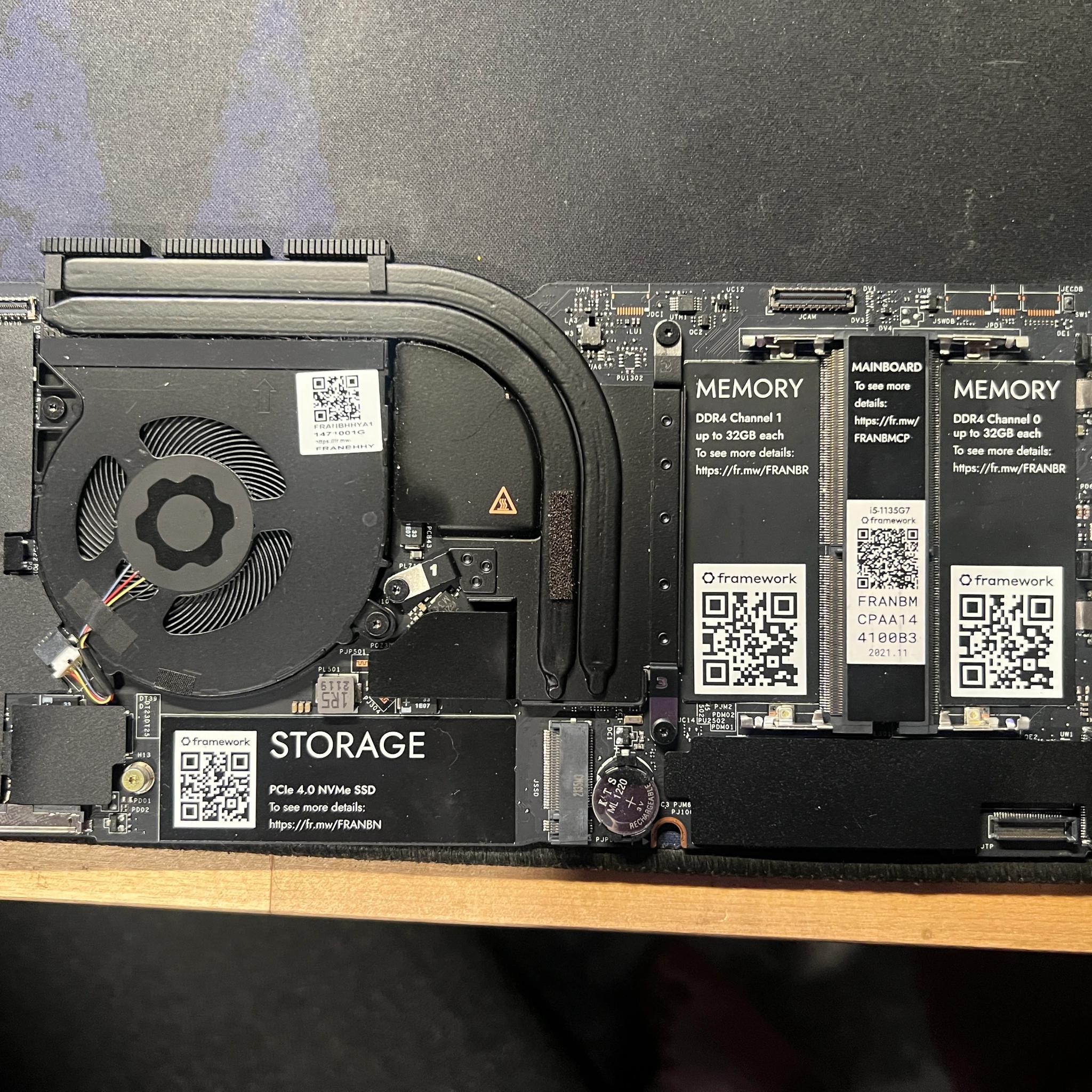 USED-Framework 13 1135G7 Mainboard ONLY