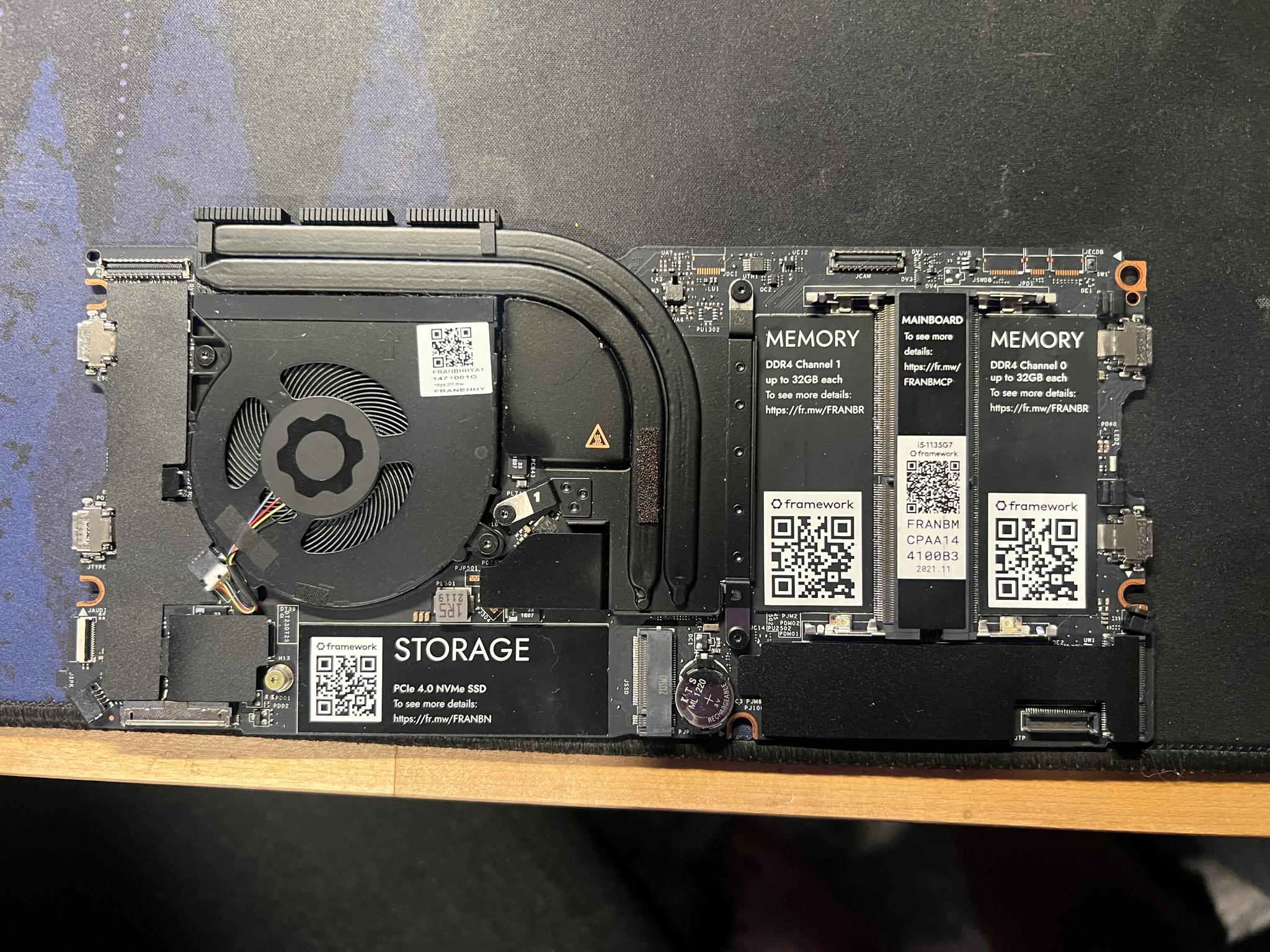 USED-Framework 13 1135G7 Mainboard ONLY