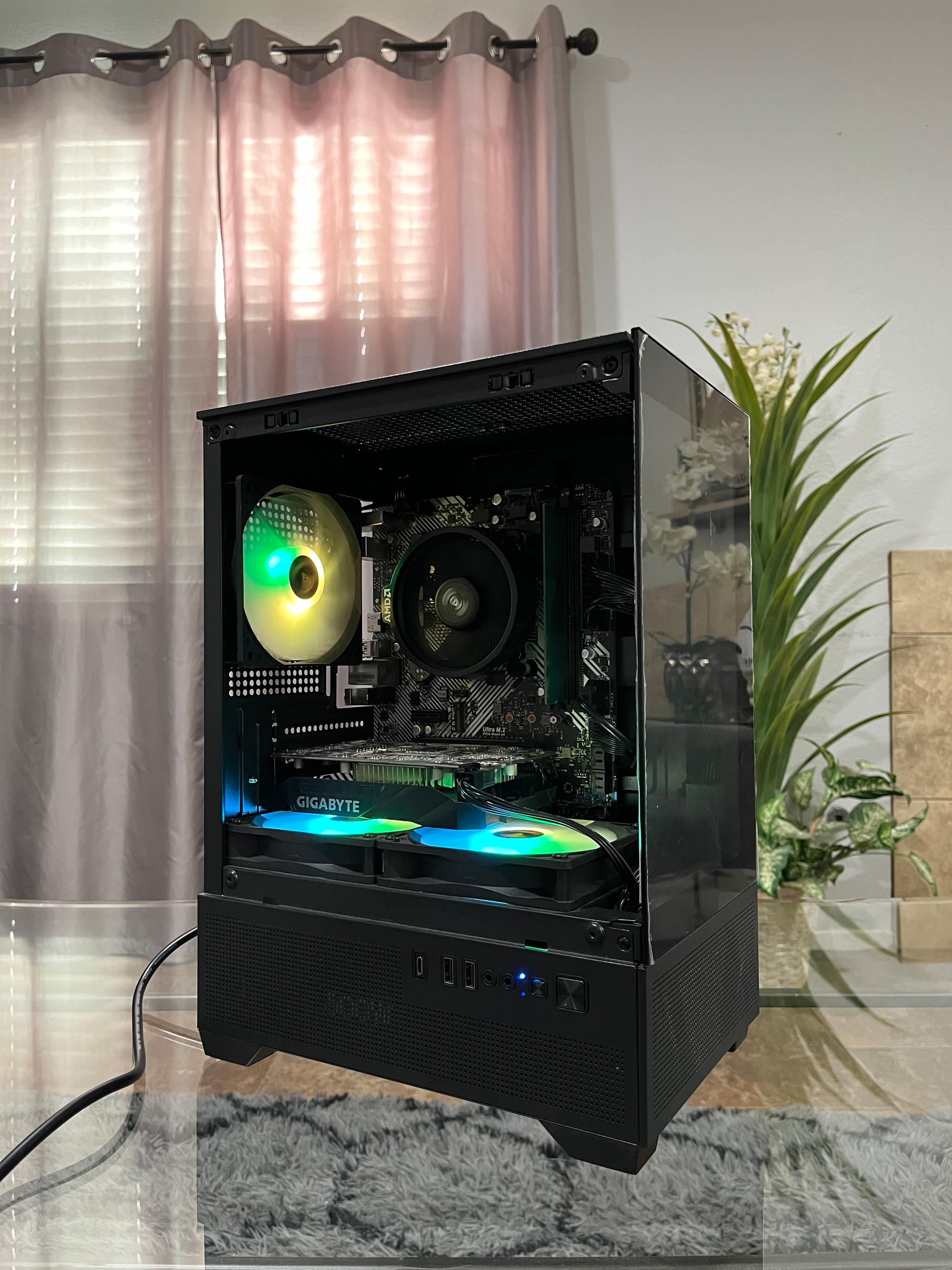 GTX 1650 4GB, Ryzen 5 2600, 8GB RAM | Black RGB Gaming Computer/Pc