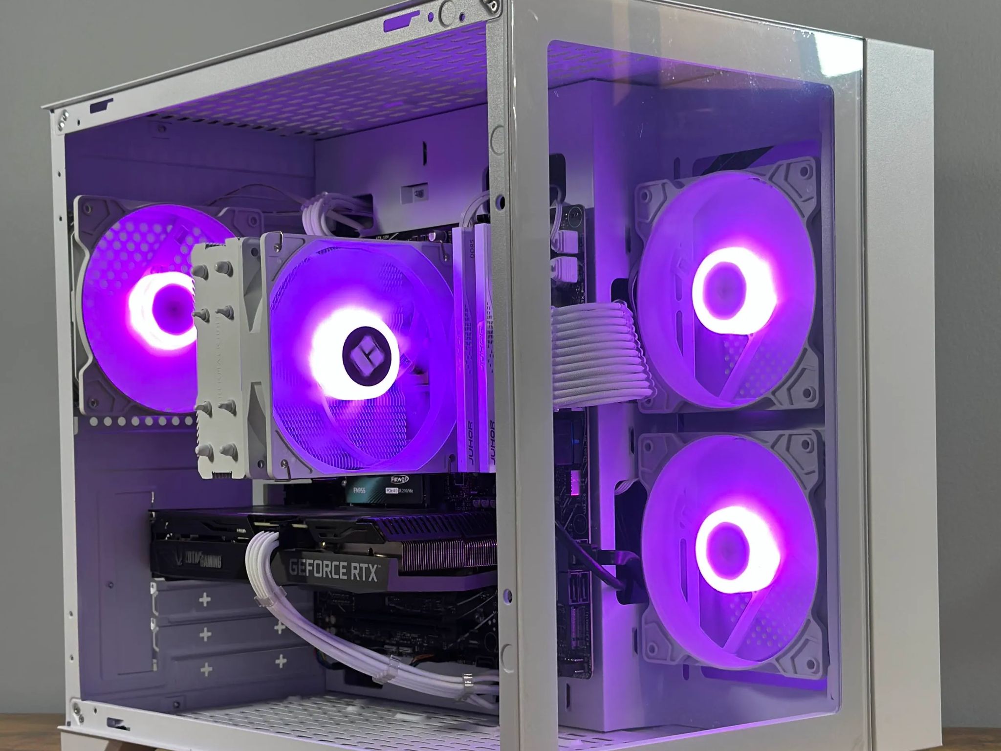 Ryzen 5 8400F | RTX 3060Ti | 32GB RAM | 1TB SSD | WIFI & BT |White RGB Gaming PC