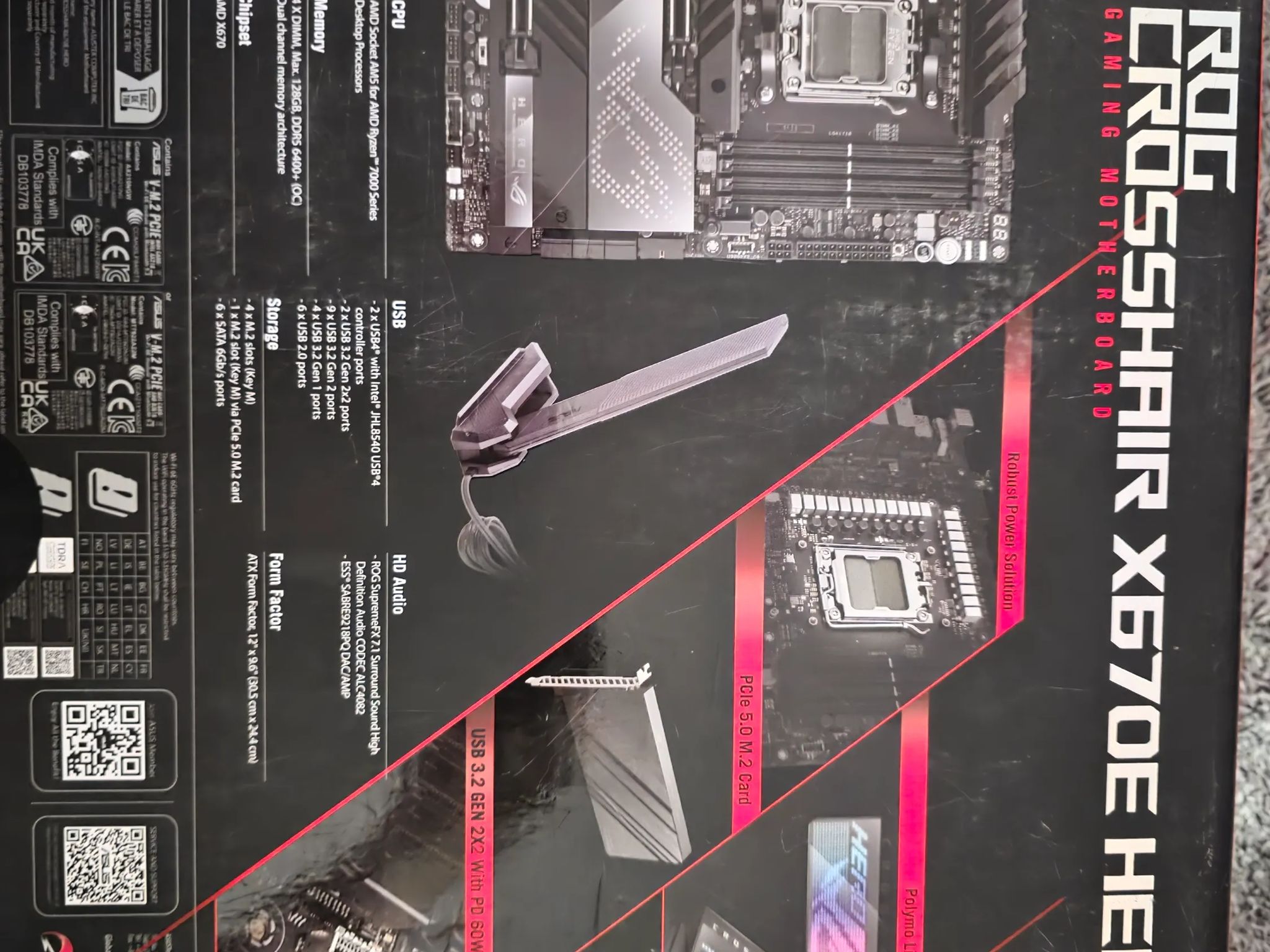 AMD ROG Bundle  X670e crosshair hero , G. Skill Trident Z 32gbs6000MTCL30-40-40-96
