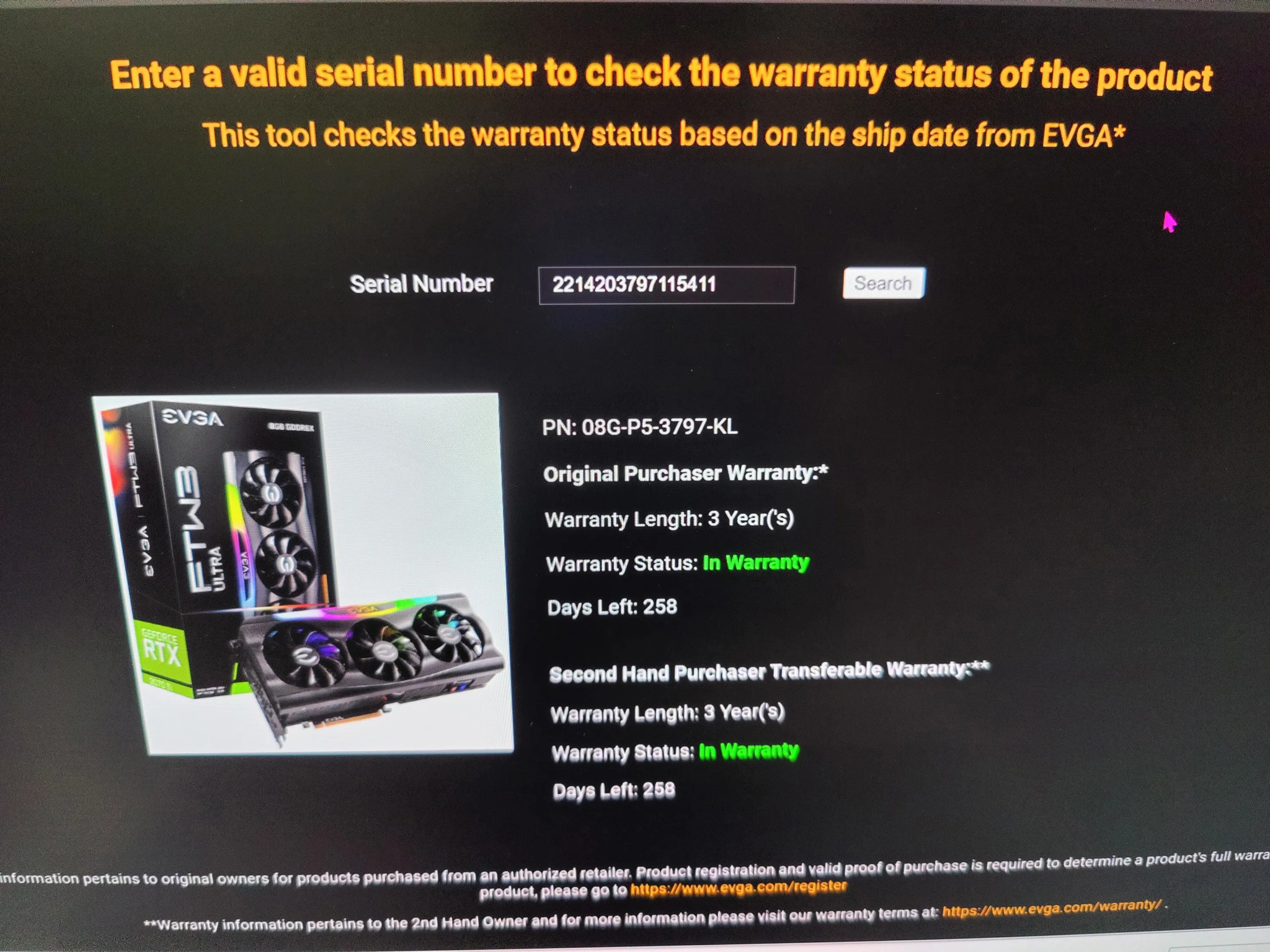 EVGA RTX 3070 ti FTW