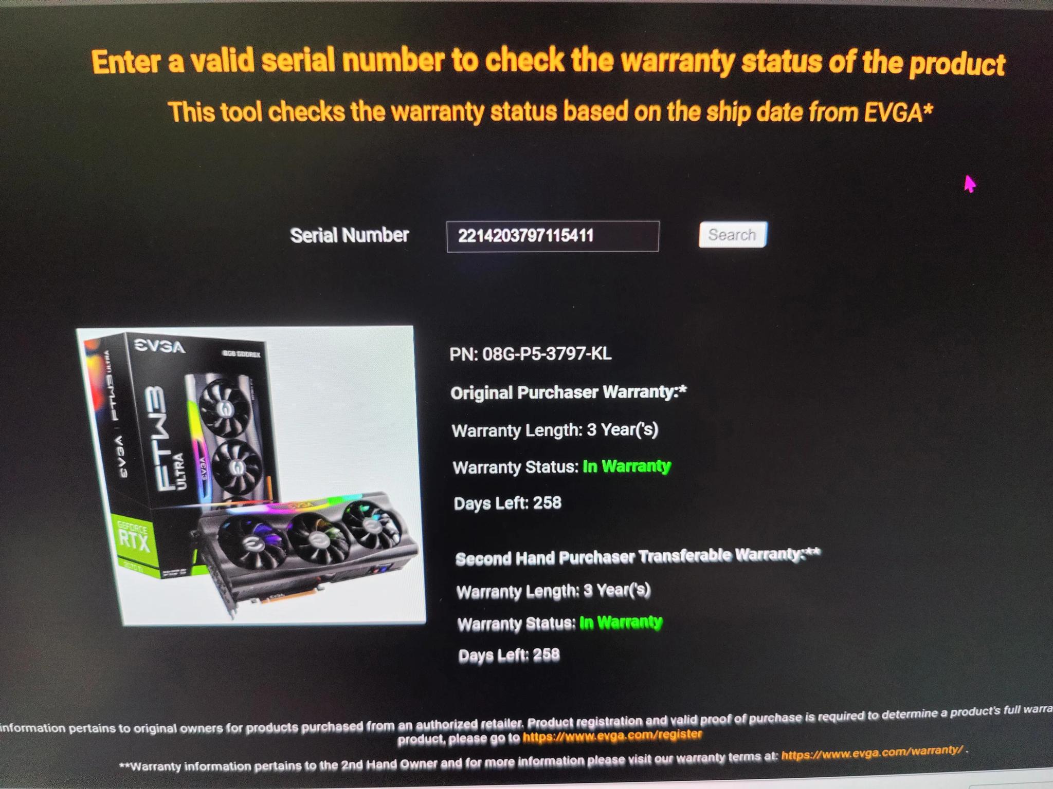 EVGA RTX 3070 ti FTW