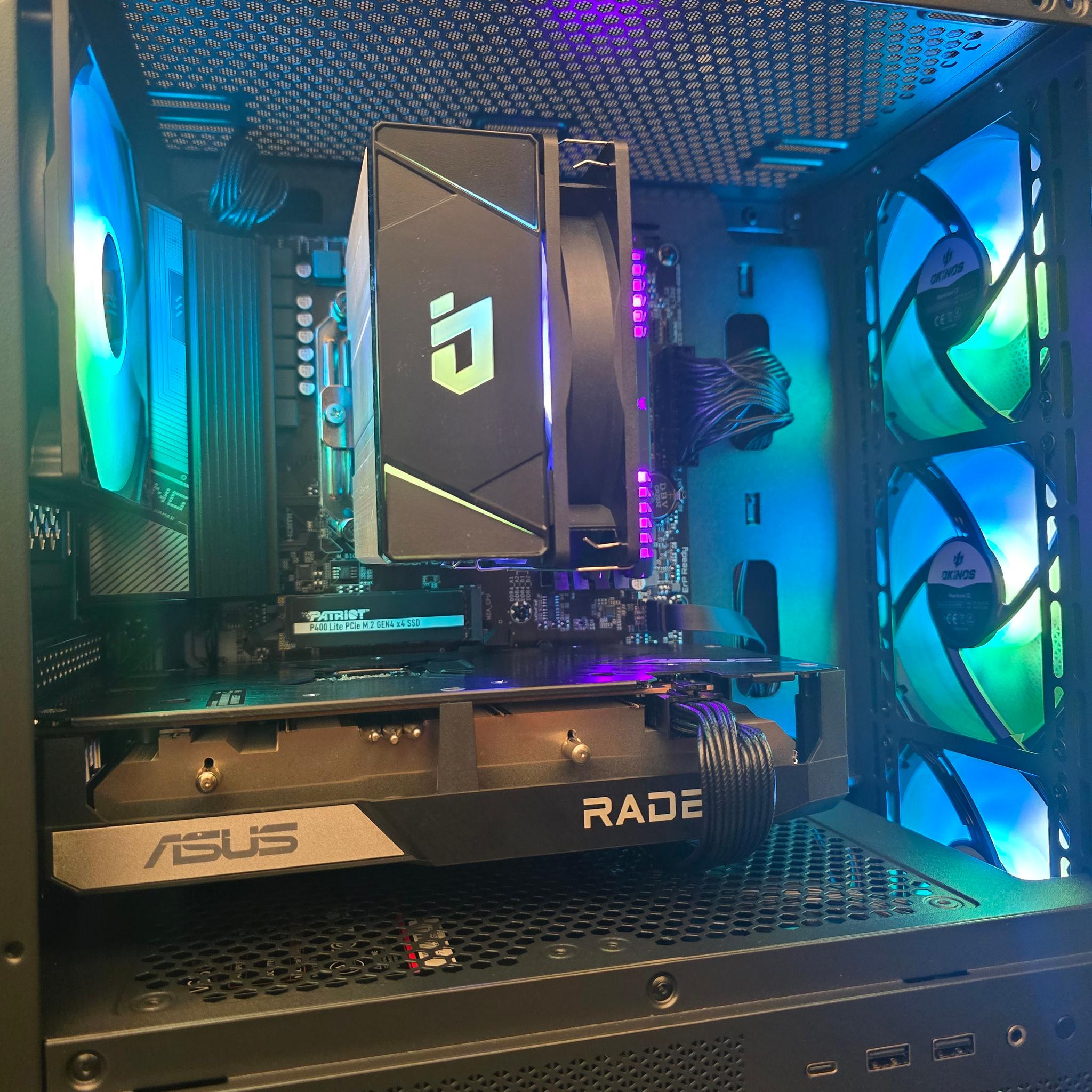 MID LEVEL 1080P PC | RX 6600 8GB | Ryzen 5 5500 | B550M | 16GB DDR4