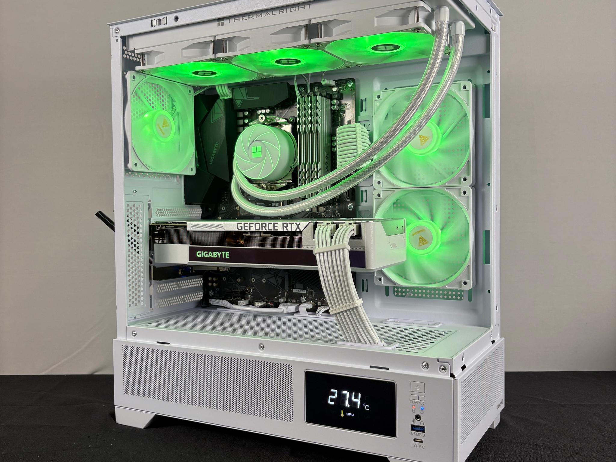 🤍 RTX 3080 + Ryzen 7 5800X Gaming/Streaming PC | 32GB DDR4 | Temperature LCD 🌡️