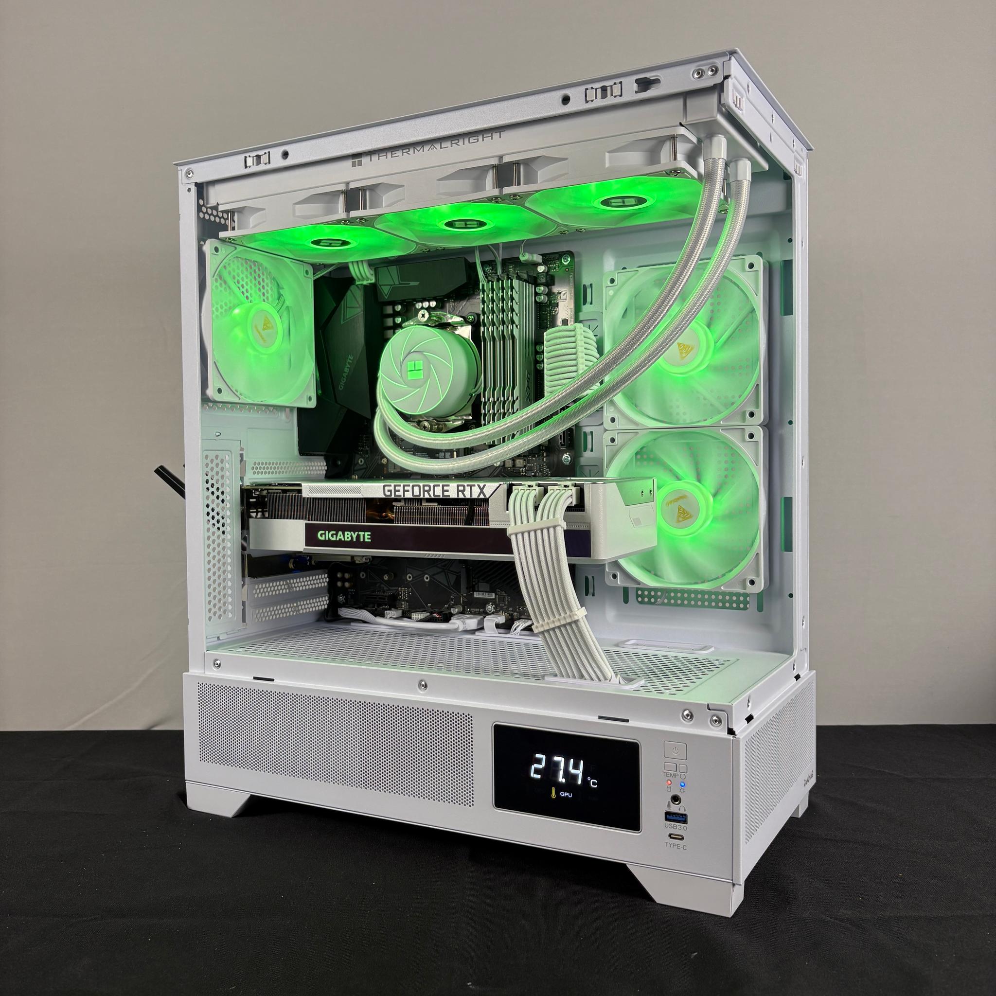 🤍 RTX 3080 + Ryzen 7 5800X Gaming/Streaming PC | 32GB DDR4 | Temperature LCD 🌡️