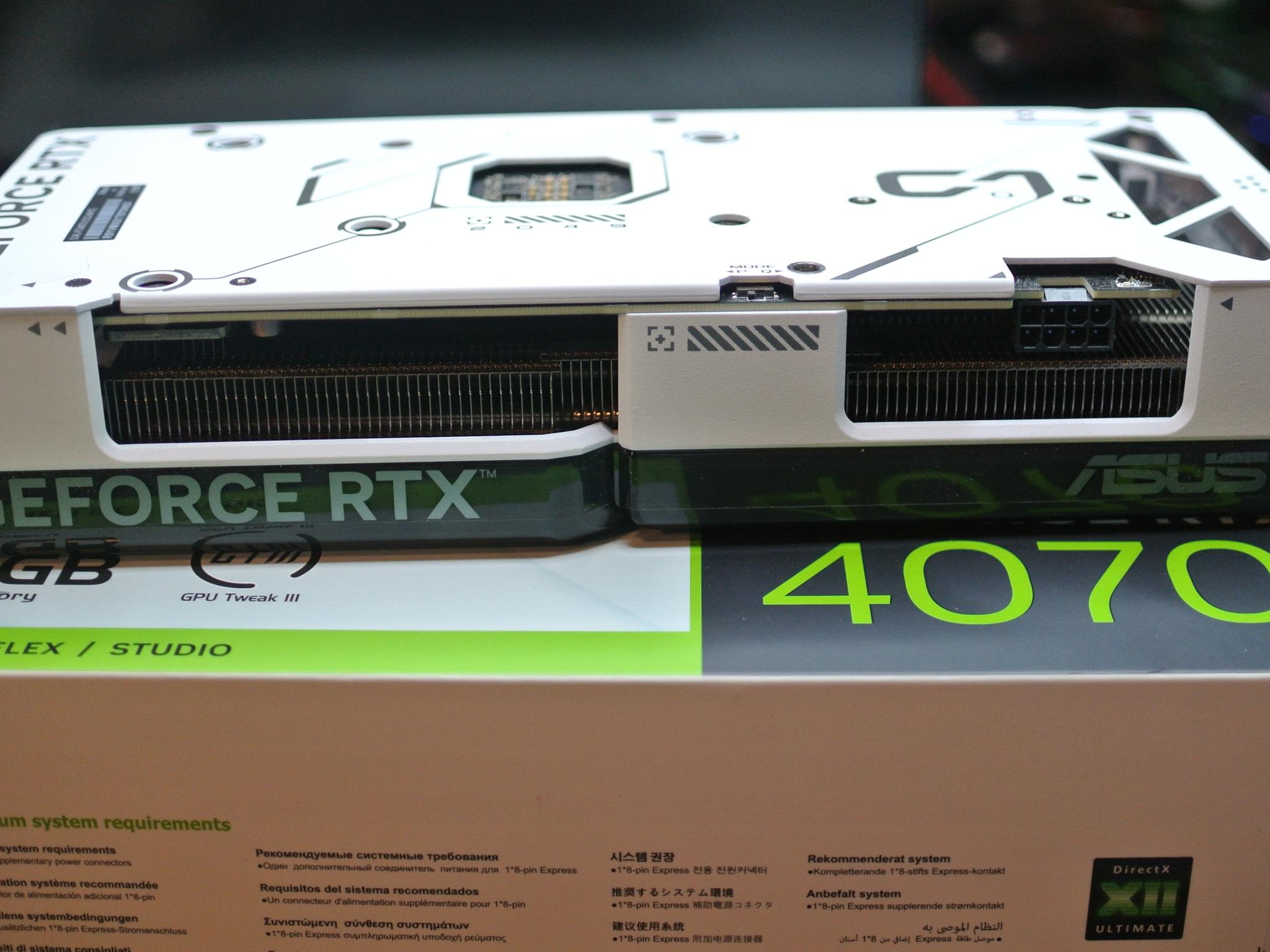 Asus DUAL OC GeForce RTX 4070 12GB GDDR6X Graphics Card White GPU