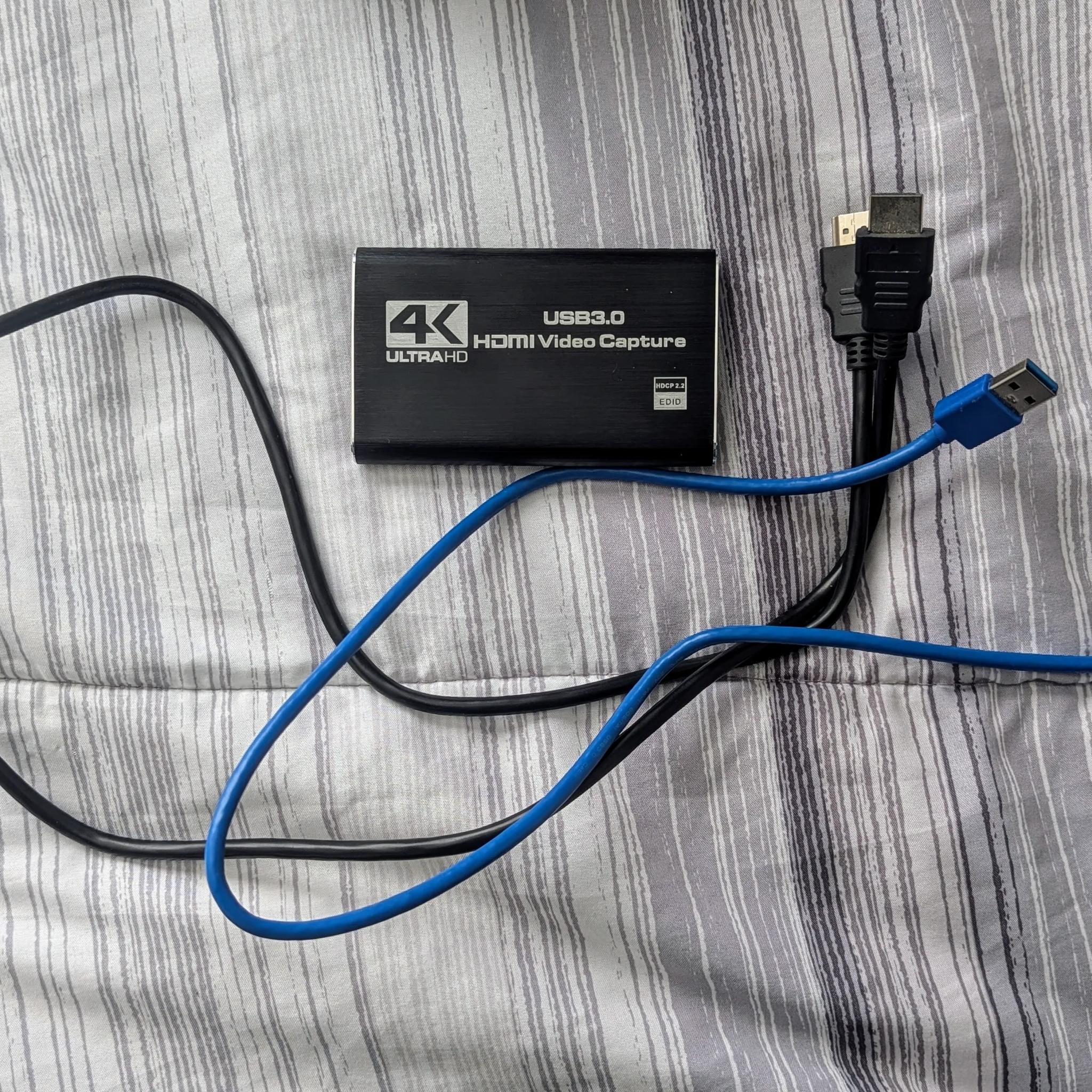 External HDMI Capture Card (1080p @60fps)