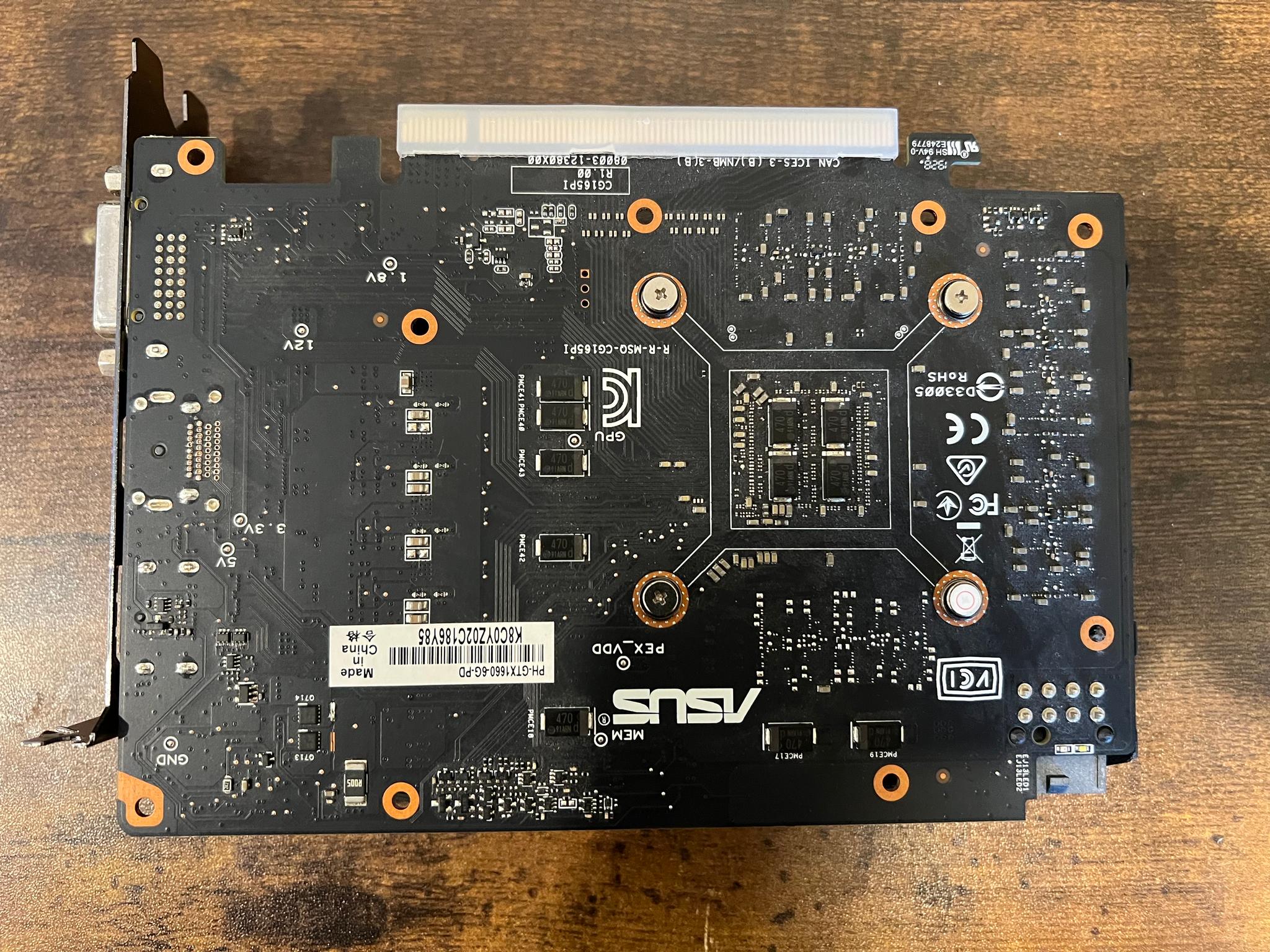 ASUS PHOENIX GTX 1660 6gb GPU