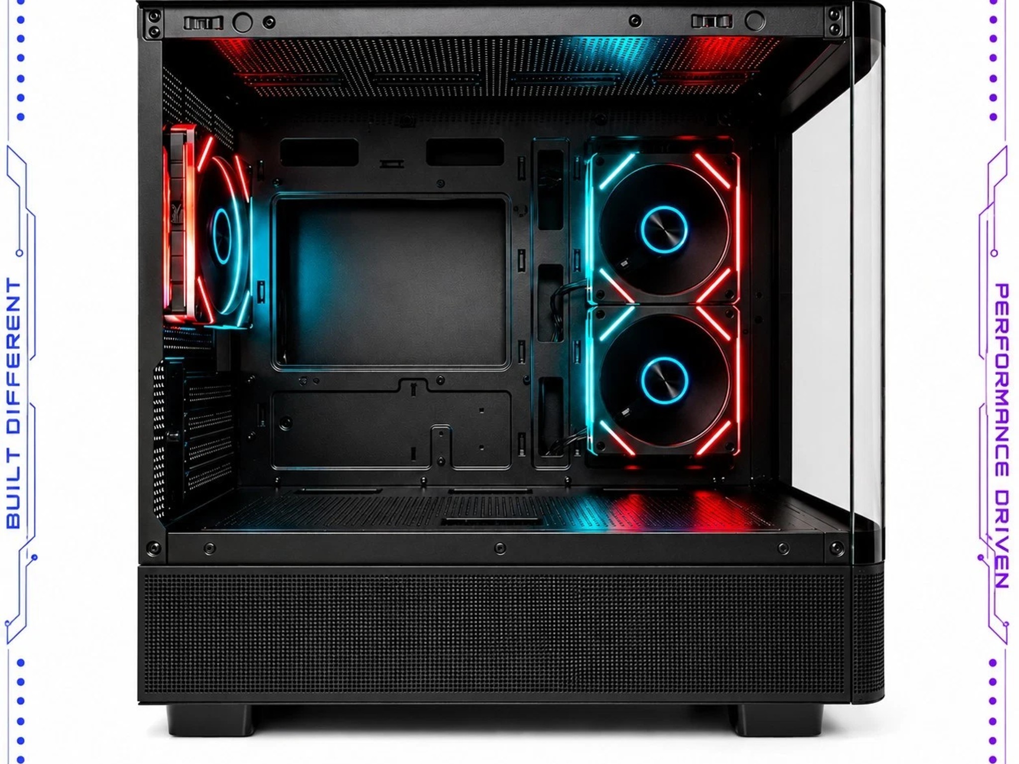 Black Curved Glass ARGB Tempered Glass MATX Mid-Tower Gaming PC Case