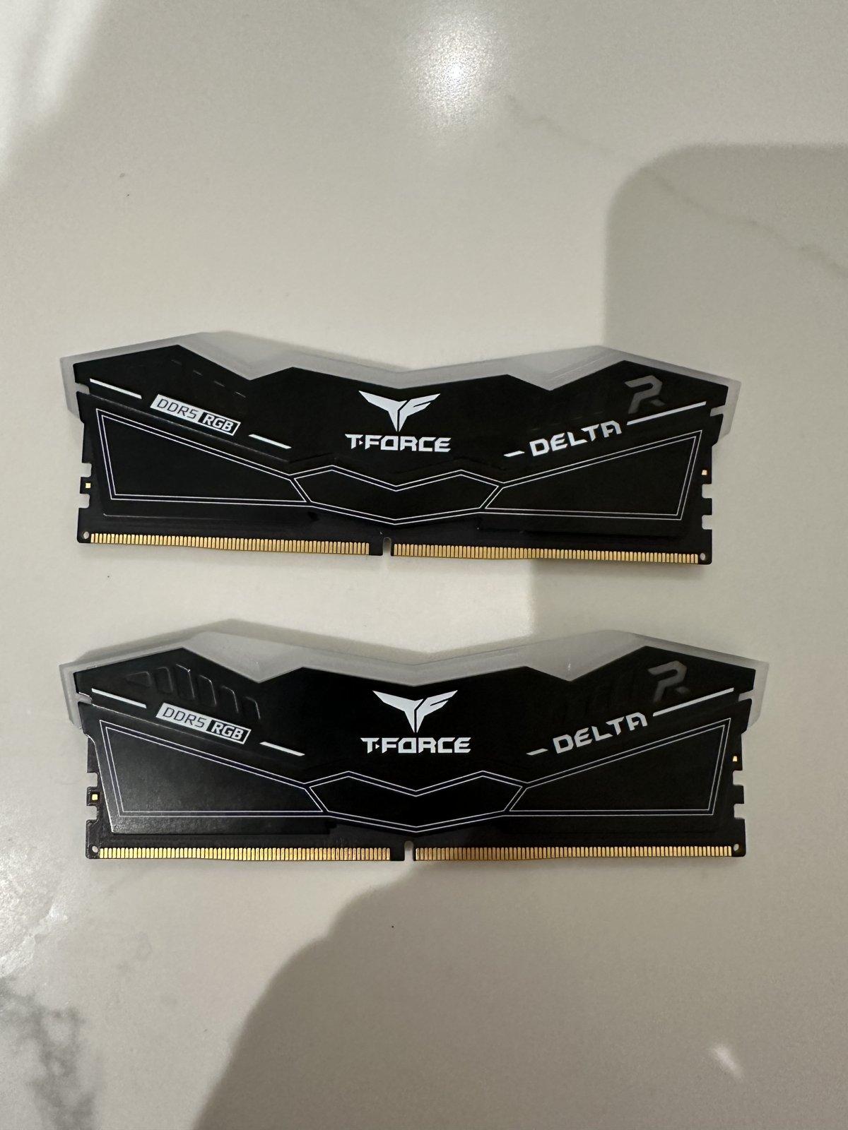 32GB (2x16GB) TeamGroup T-Force Delta RGB DDR5 6400MHz Desktop RAM - Tested Working