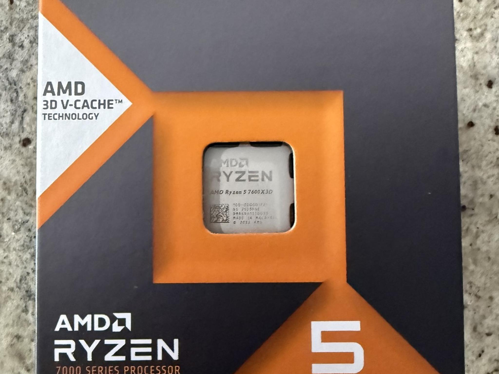 AMD Ryzen 5 7600X3D 6-Core AM5 4.7GHz 96MB L3 CPU No Heatsink