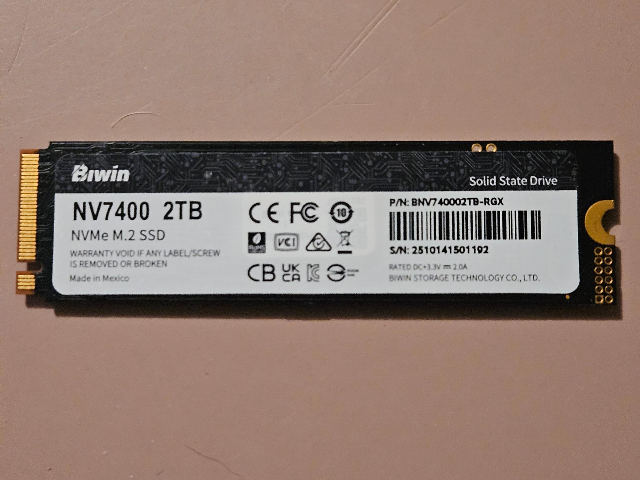 Biwin Black Opal NV7400 2TB SSD