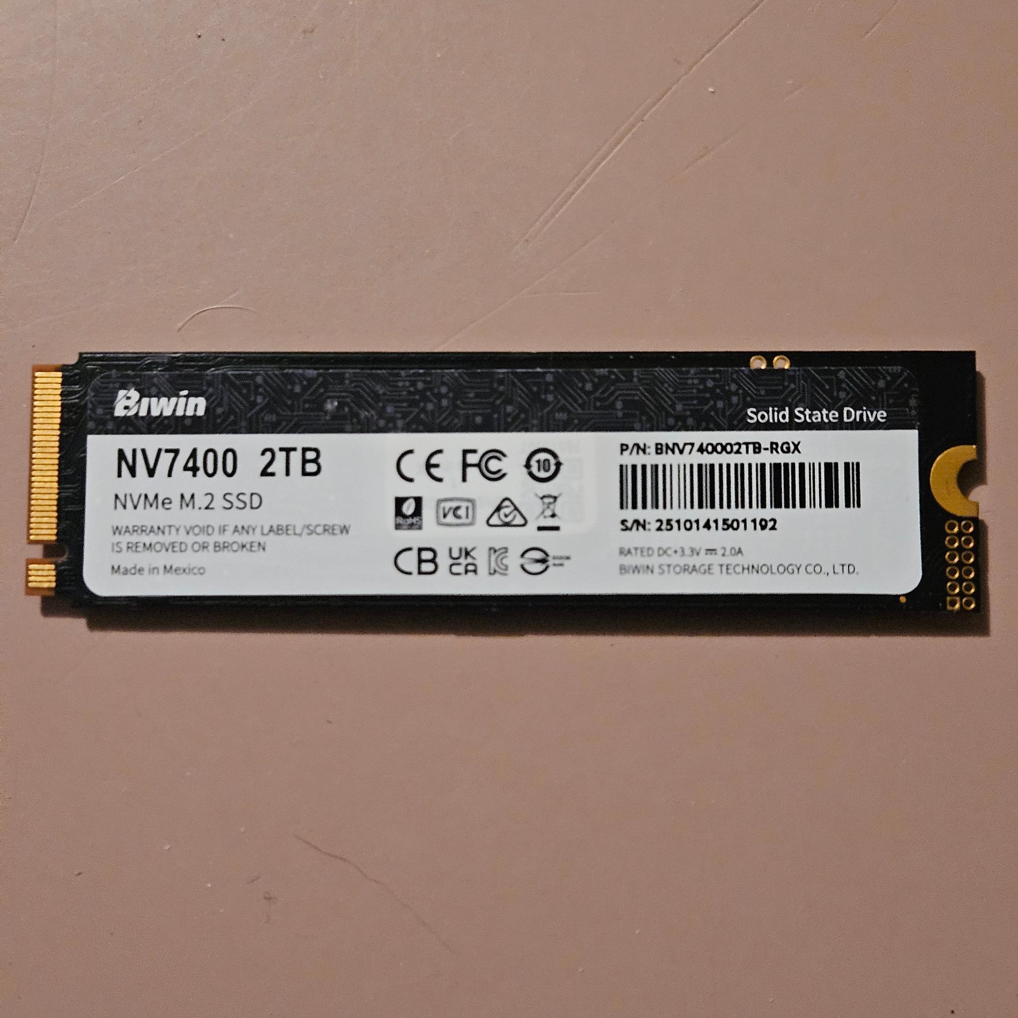 Biwin Black Opal NV7400 2TB SSD
