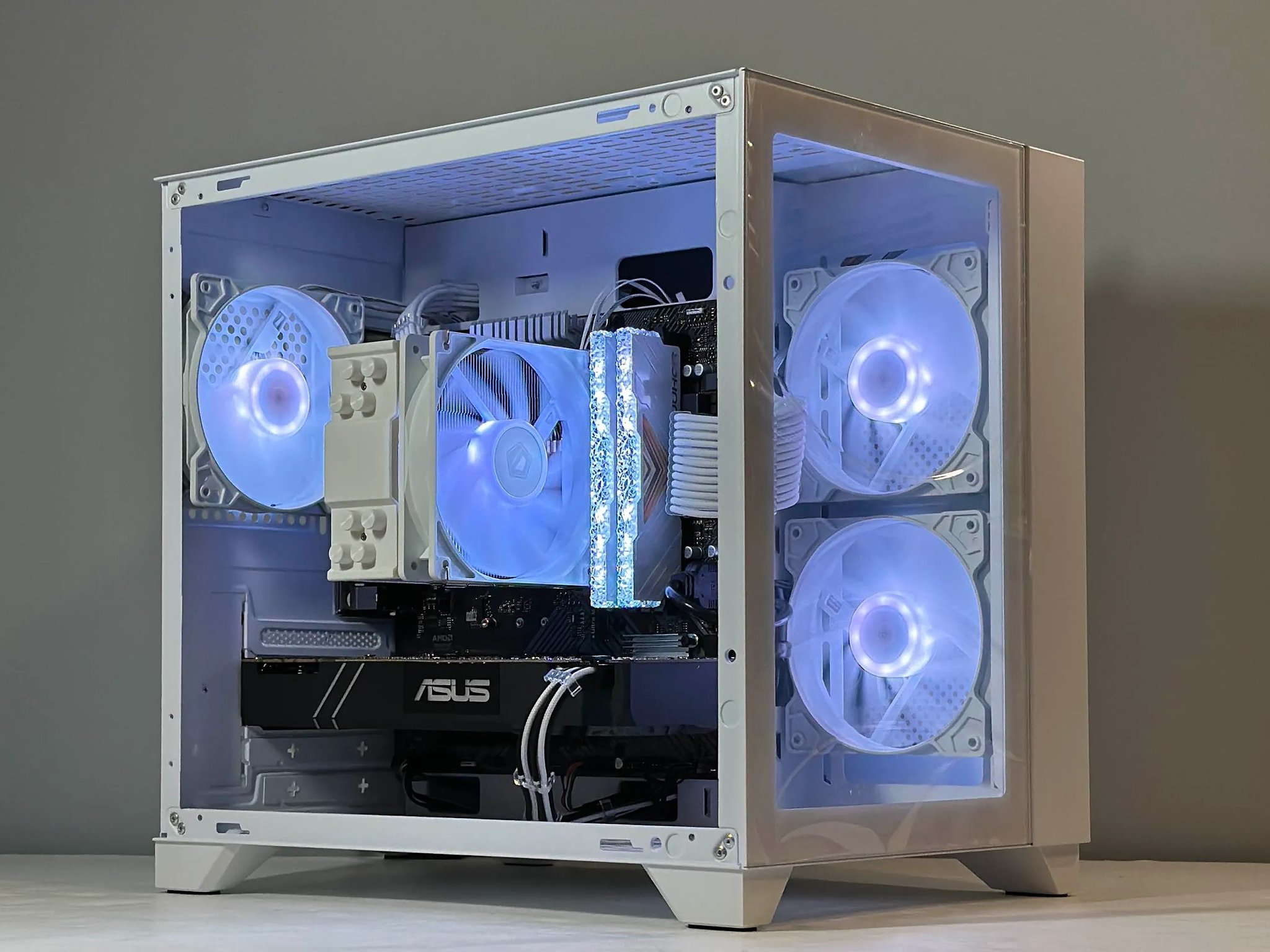 White Gaming PC |AMD Ryzen 5 2600| Nvidia GTX 1080 8GB | 16GB RAM | 480GB SSD | WIFI |