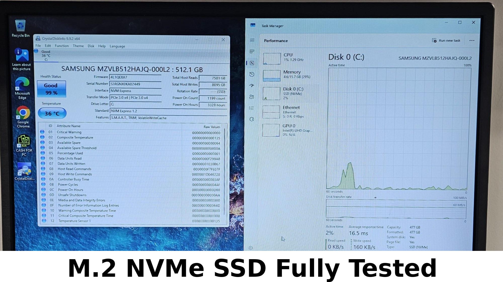 512GB NVMe M.2 SSD Samsung PM981 Gen3