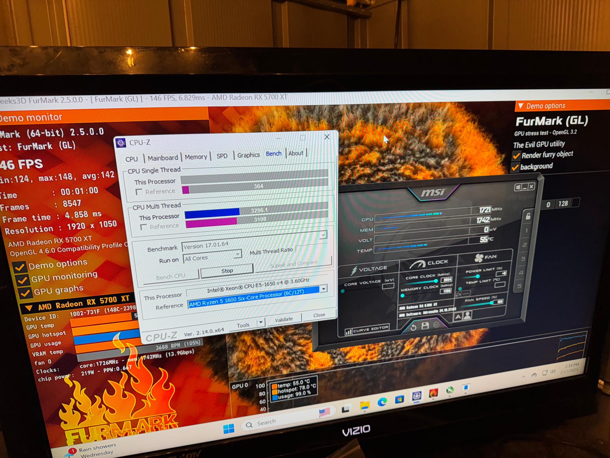 1080p Gaming PC! RX 5700XT 8gb, Intel 6 core, 32GB RAM, WINDOWS 11, 1TB hdd, 240gb ssd