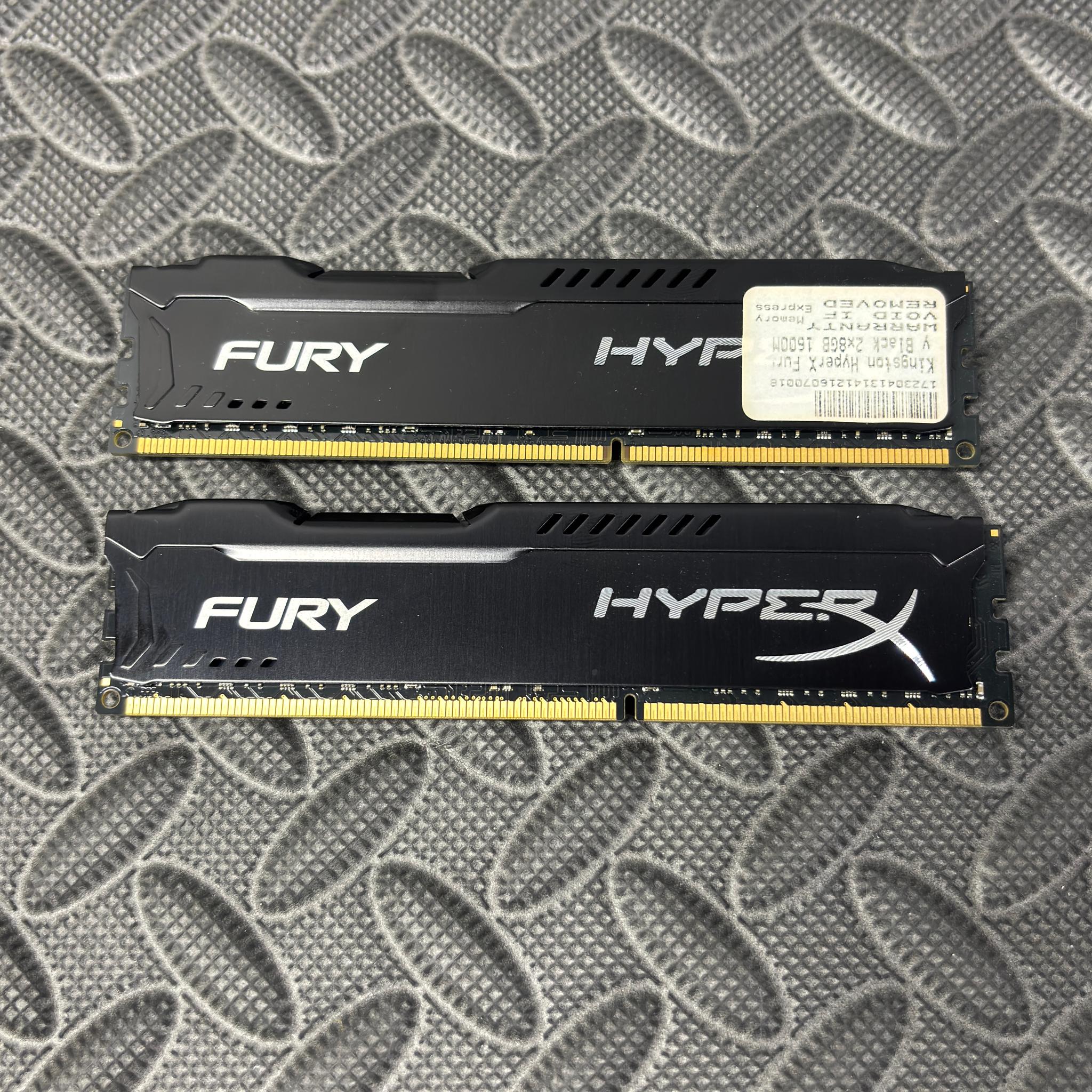 HyperX Fury 16GB (2x8GB) DDR3 1600MHz RAM Kit HX316C10FBK2/16 Tested