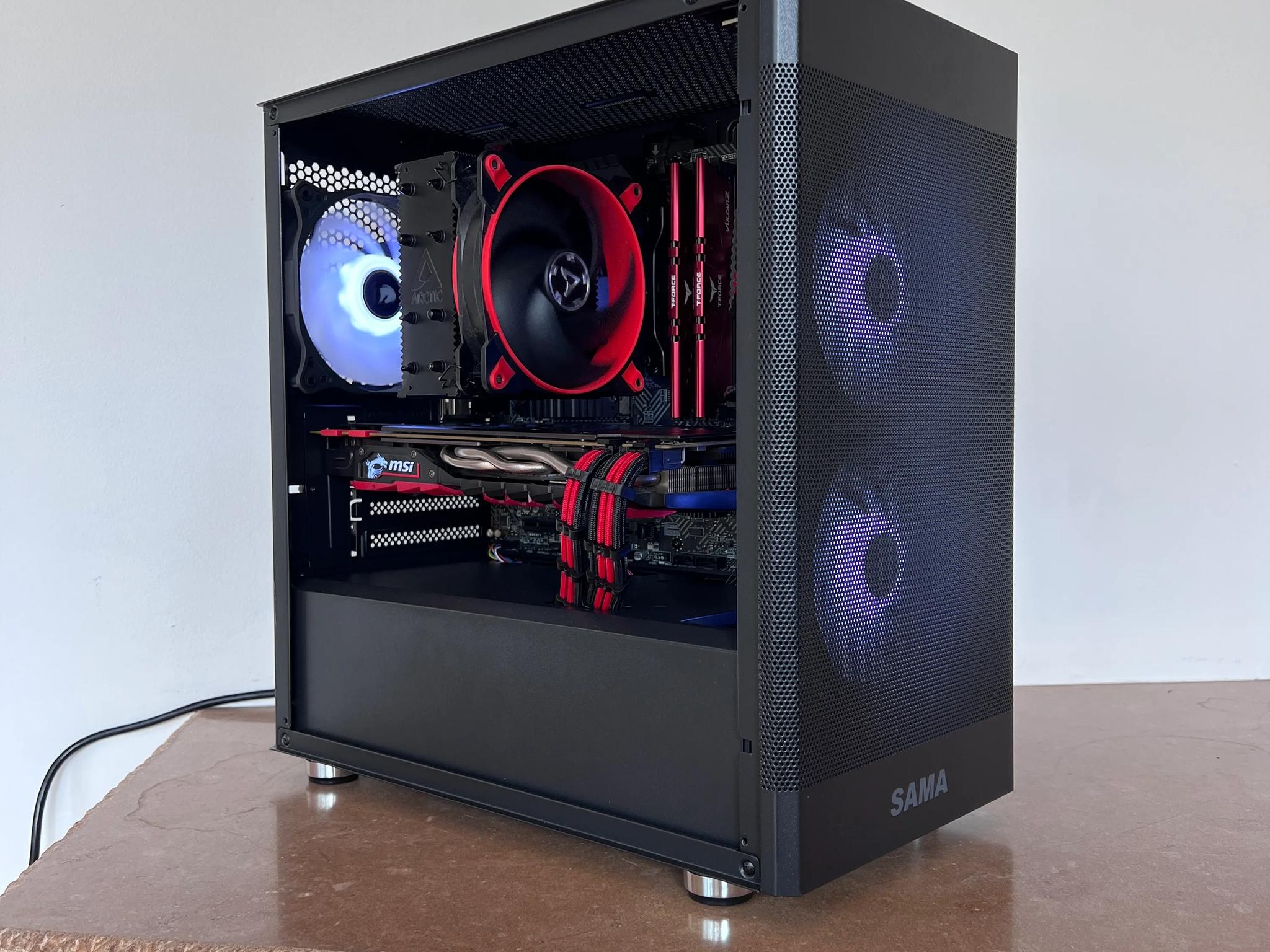 🟥⬛ Black & Red Budget Build | i3-12100F | GTX 1070 ⬛🟥