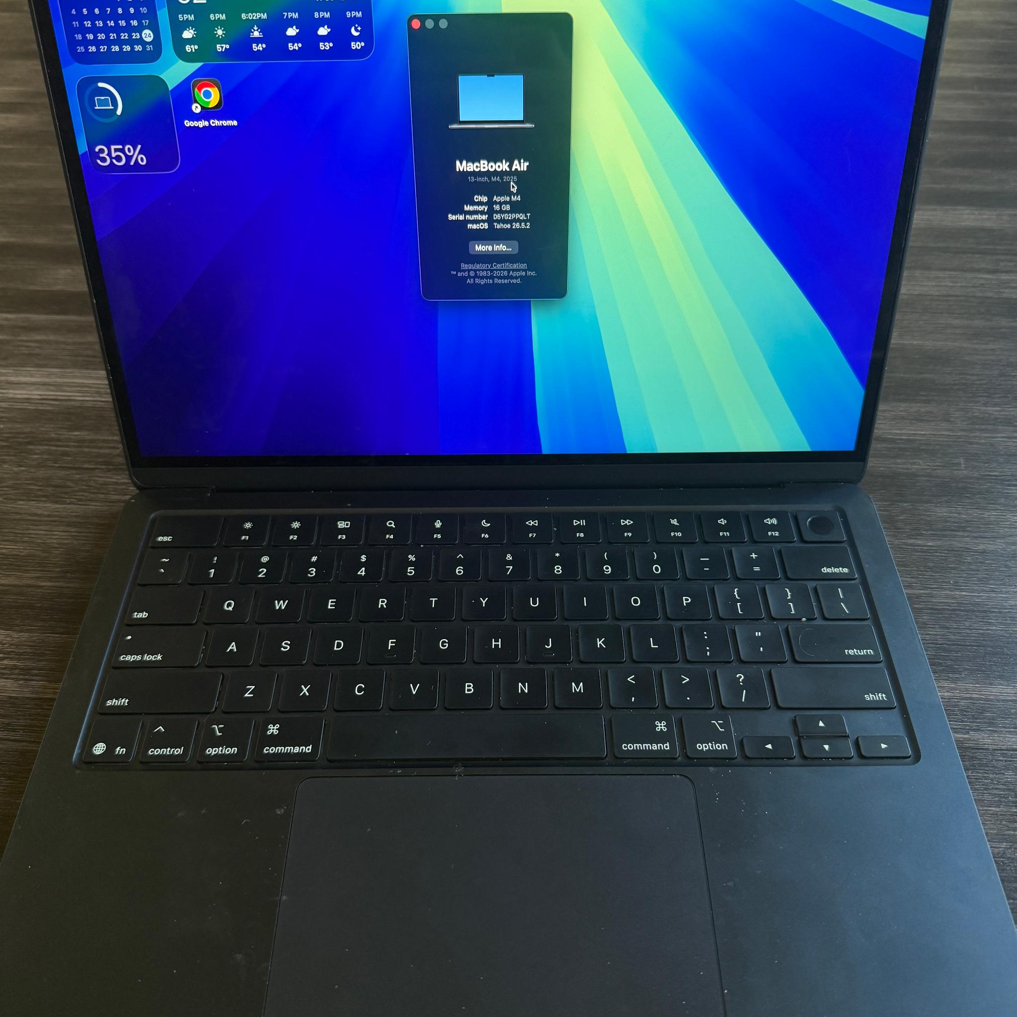 Apple MacBook Air M4, 16 GB RAM, 256 GB Storage, M4 Chip