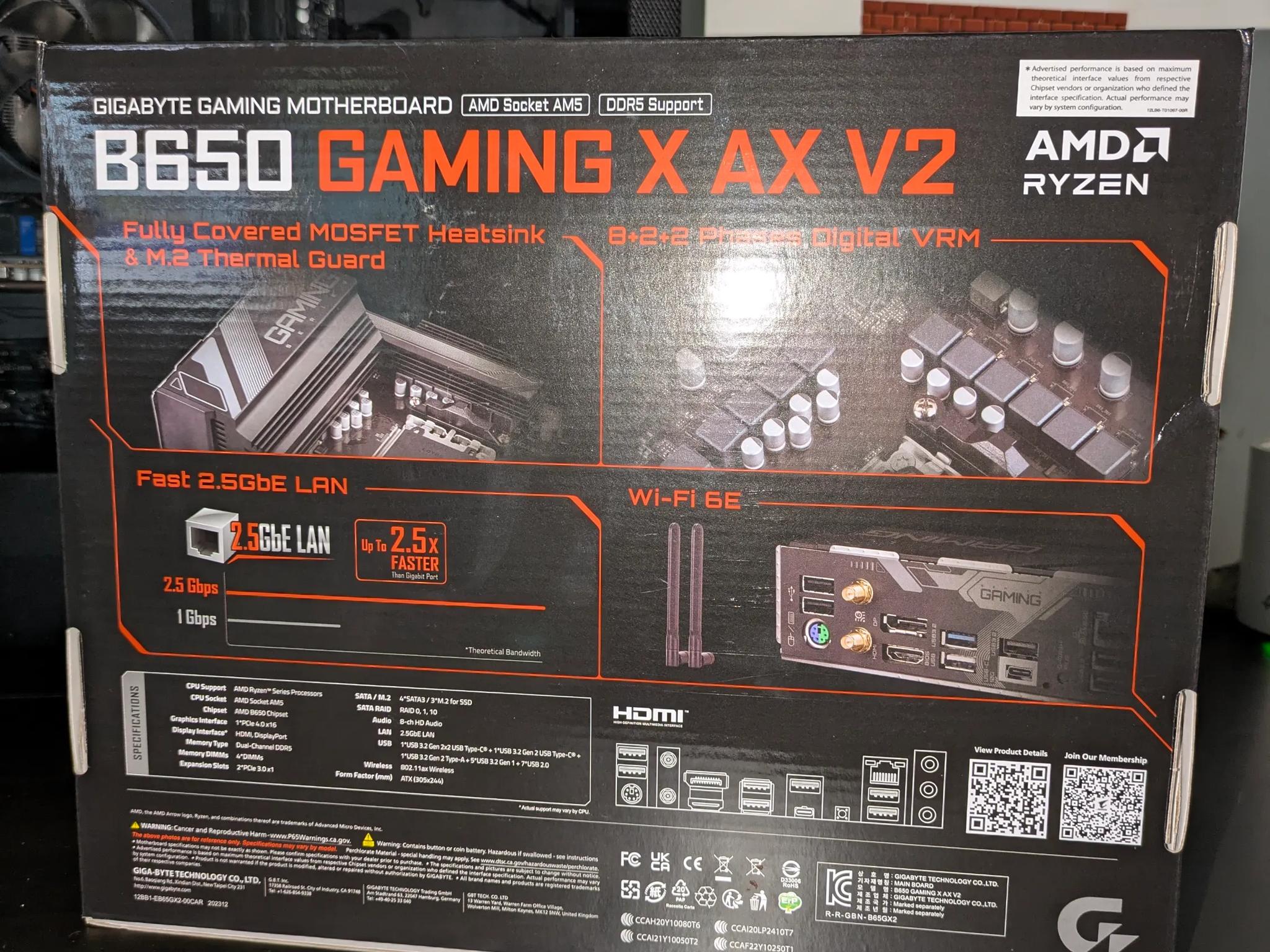 Ryzen 7 7700X | Gigabyte B650 Gaming X AX V2 | w/ Warranty