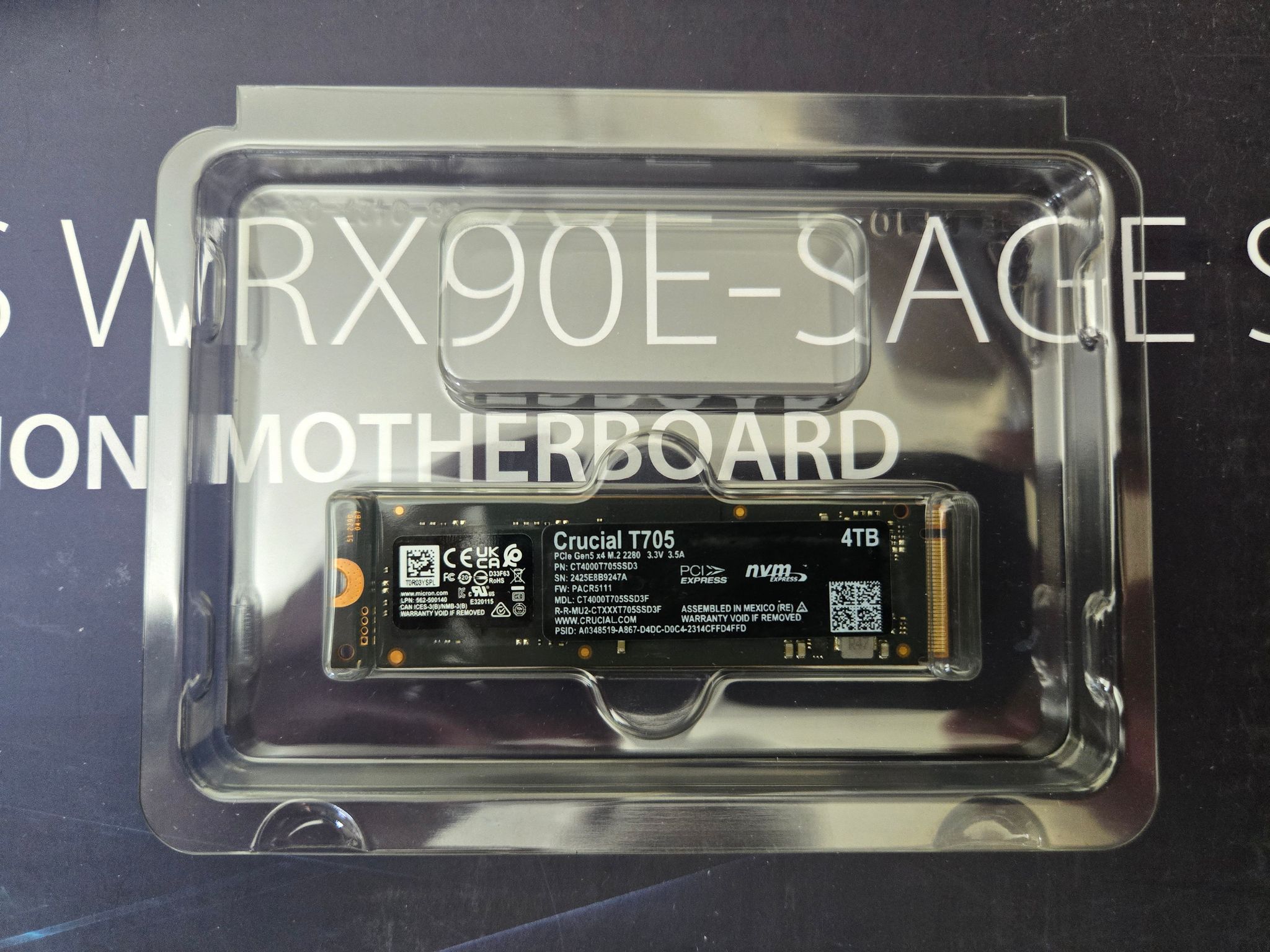 4TB Gen5 NVMe SSD (Crucial T705) - Used