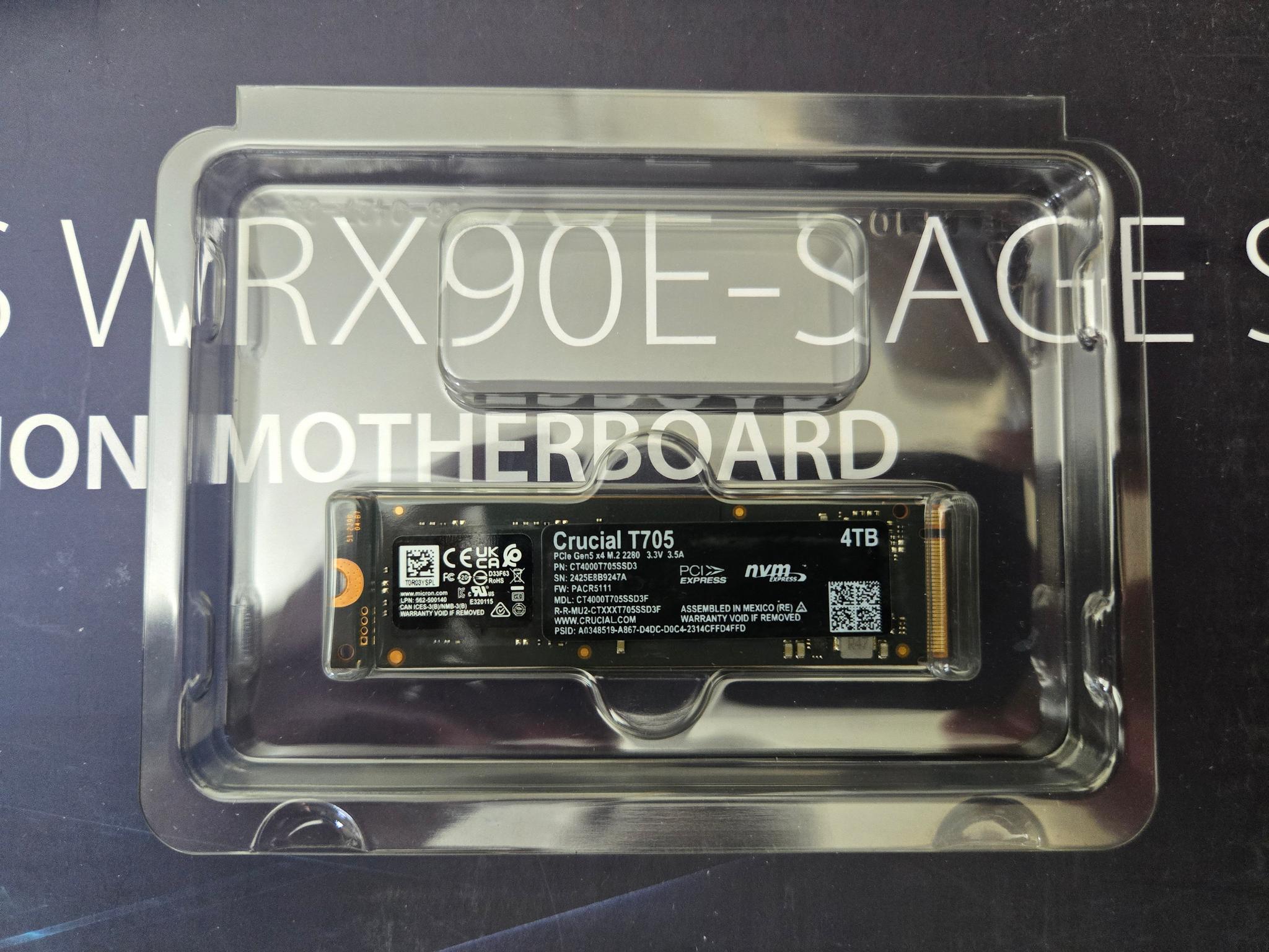 4TB Gen5 NVMe SSD (Crucial T705) - Used