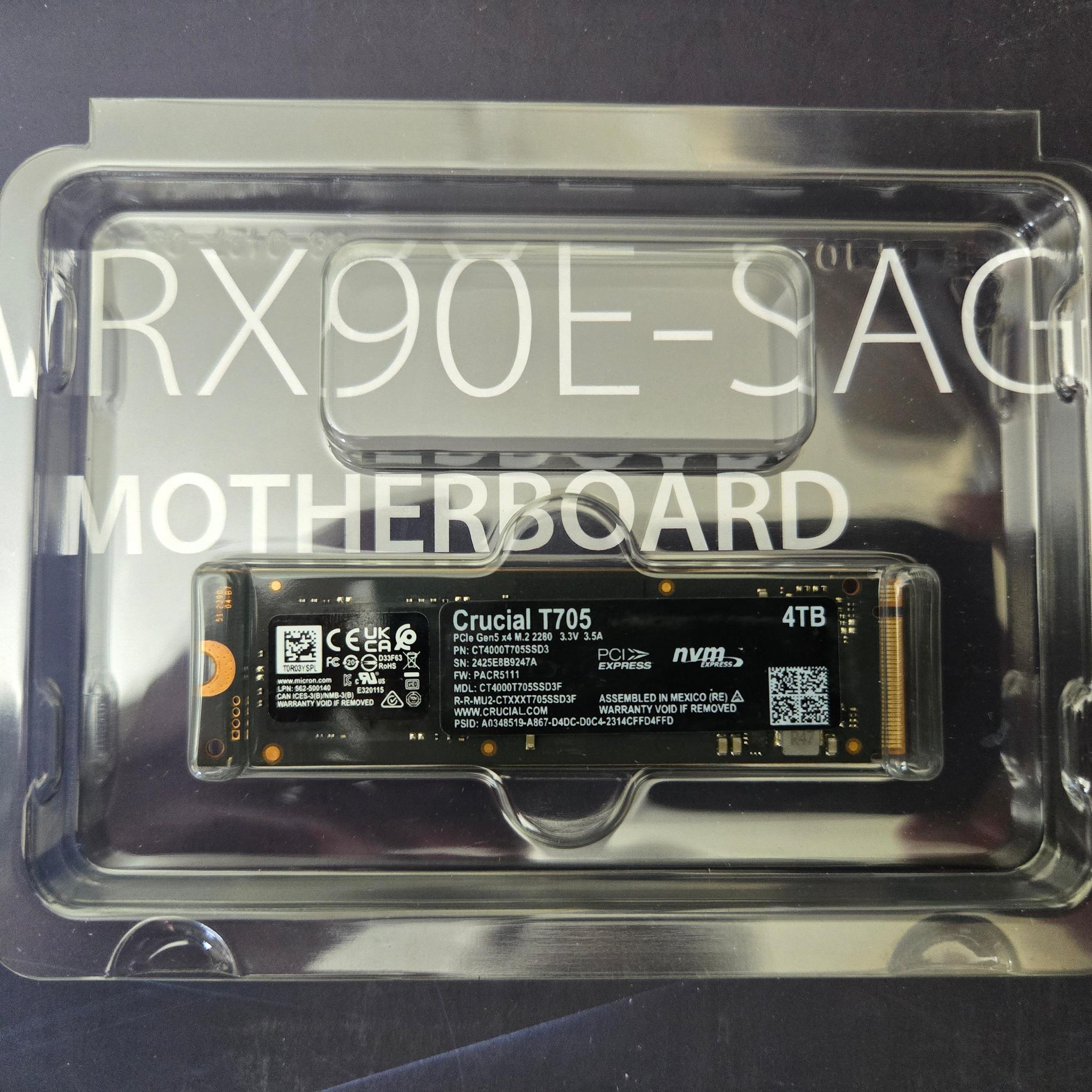 4TB Gen5 NVMe SSD (Crucial T705) - Used