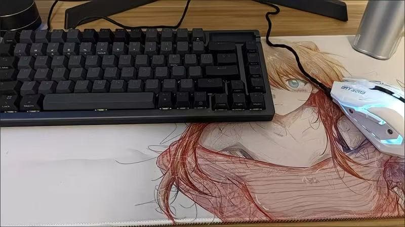 EVA Asuka Anime Mouse Pad – Abstract Line Art, Smooth Gaming Surface