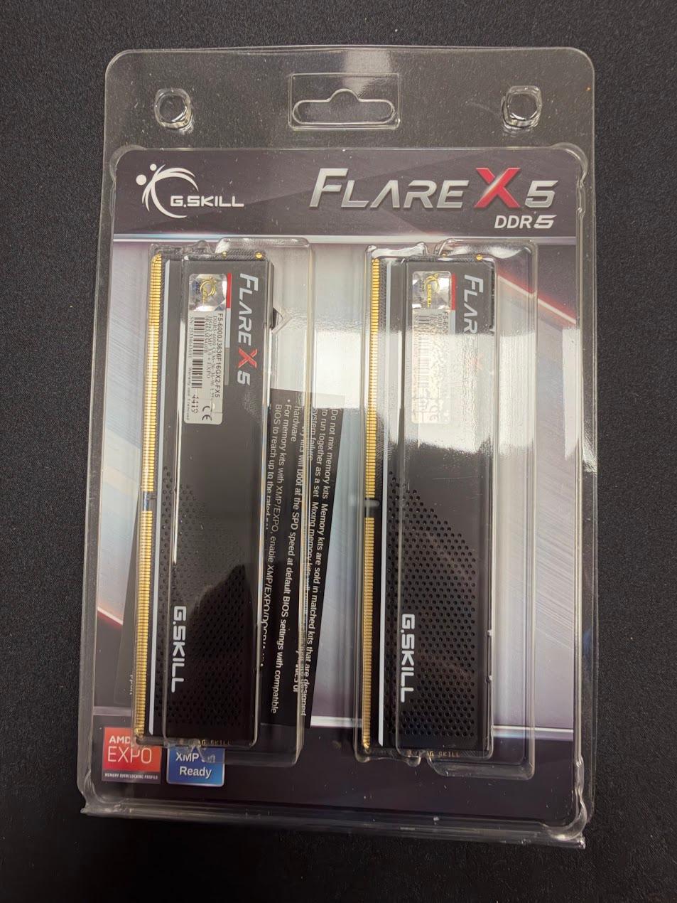 G.Skill Flare X5 Series AMD EXPO DDR5 RAM 32GB (2 x 16GB) 6000MT/s CL30-38-38-96 Low Profile - Image 1