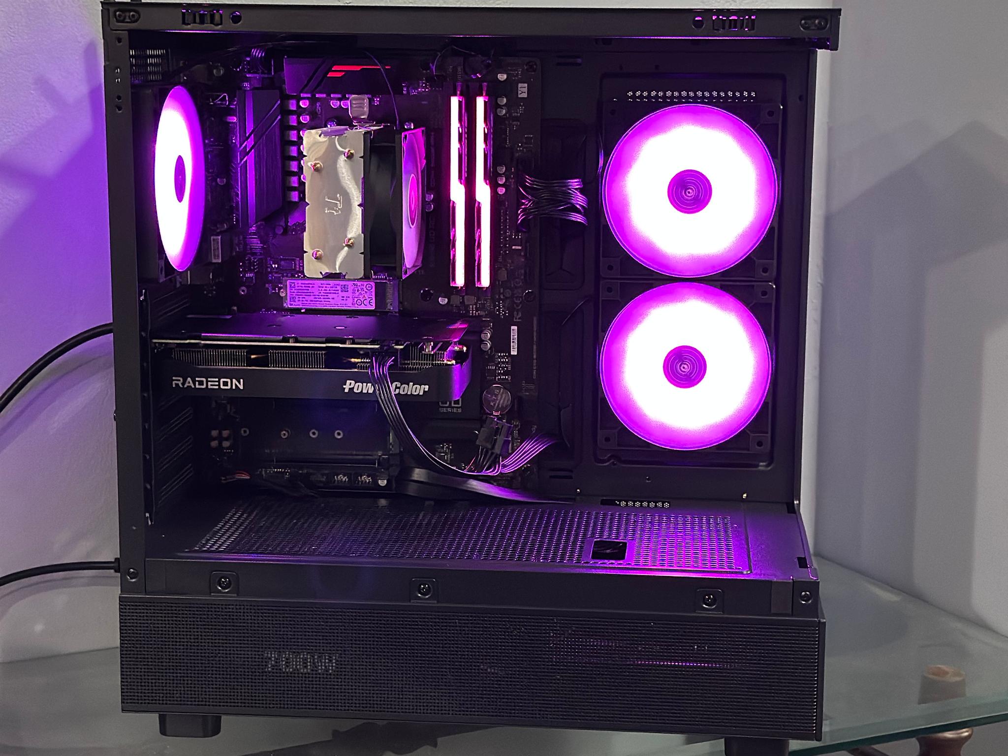 Rx 9060 Xt 16gb, 1440p black gaming pc Beast