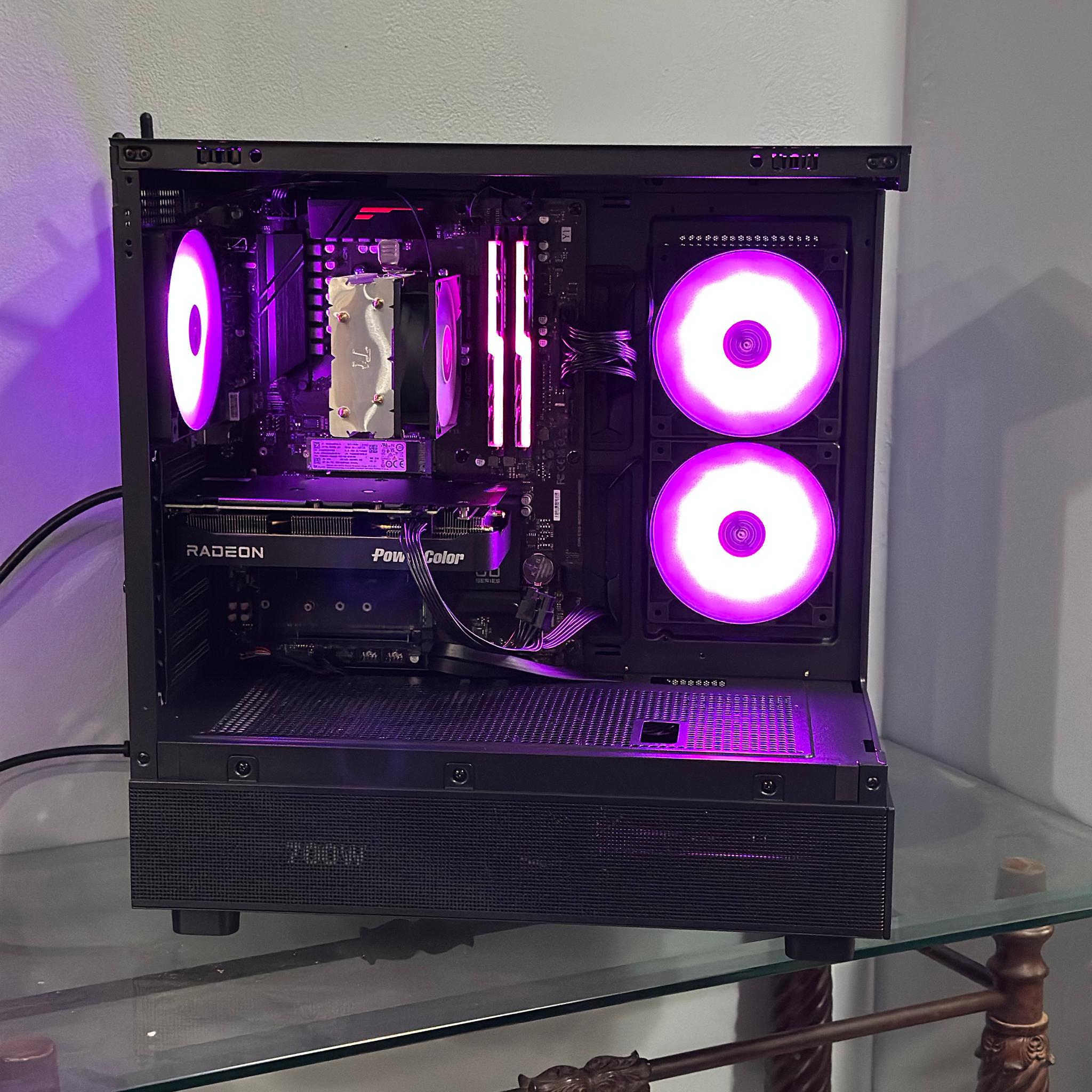 Rx 9060 Xt 16gb, 1440p black gaming pc Beast