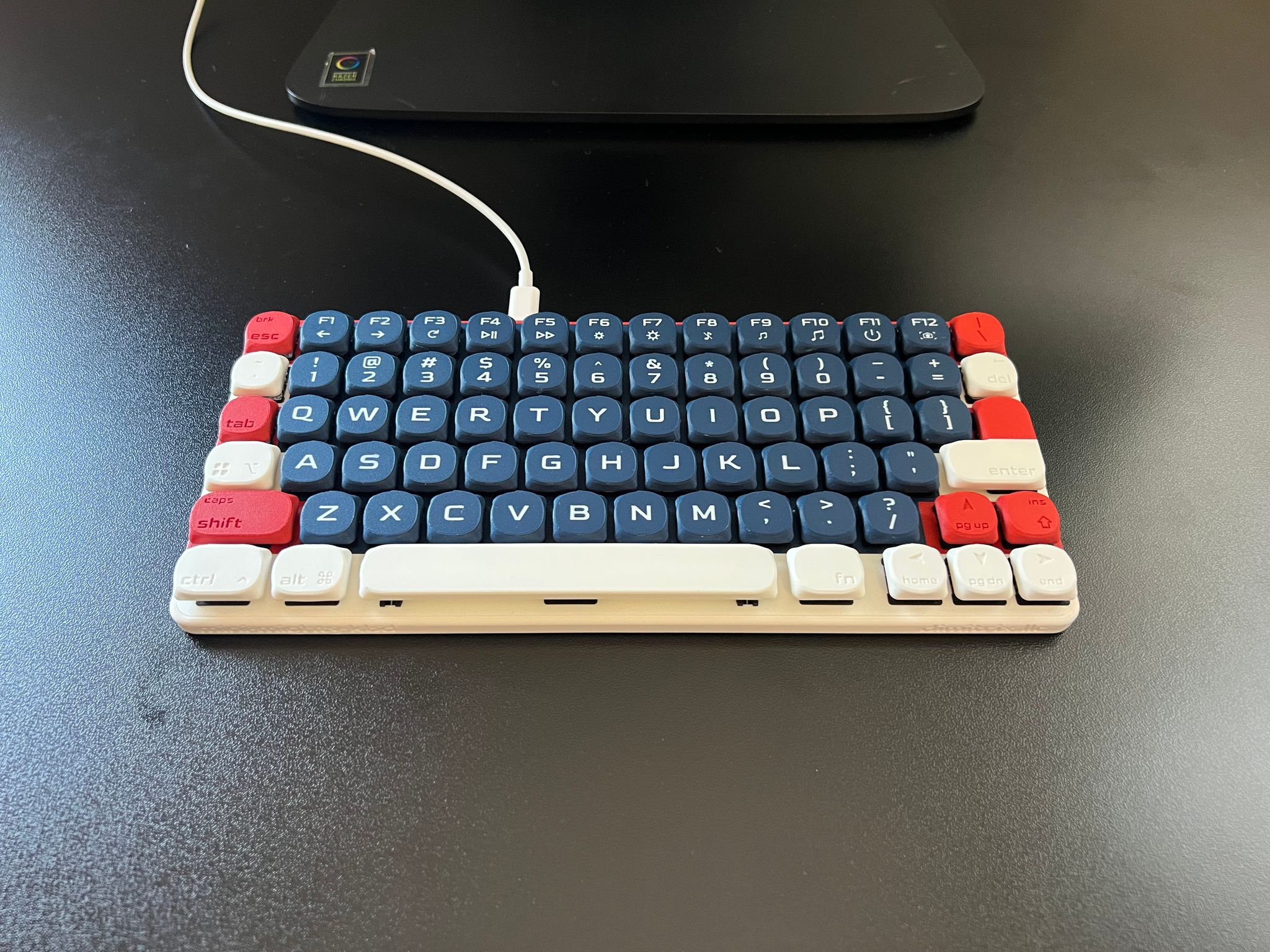 Low Profile 74-key Wired Mechanical Keyboard • Hot Swappable, Hand Assembled, Gaming, Travel, USB-C