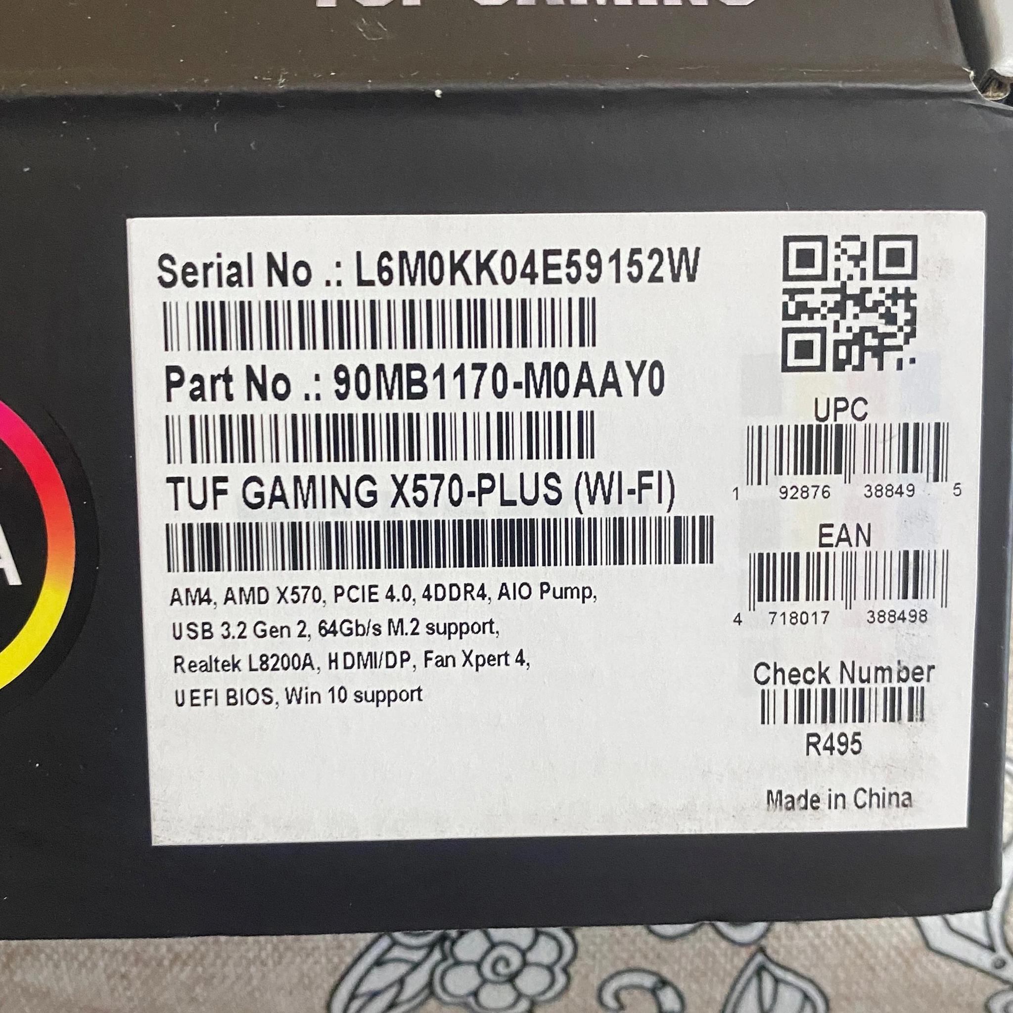 Asus TUF Gaming X570-PLUS WIFI