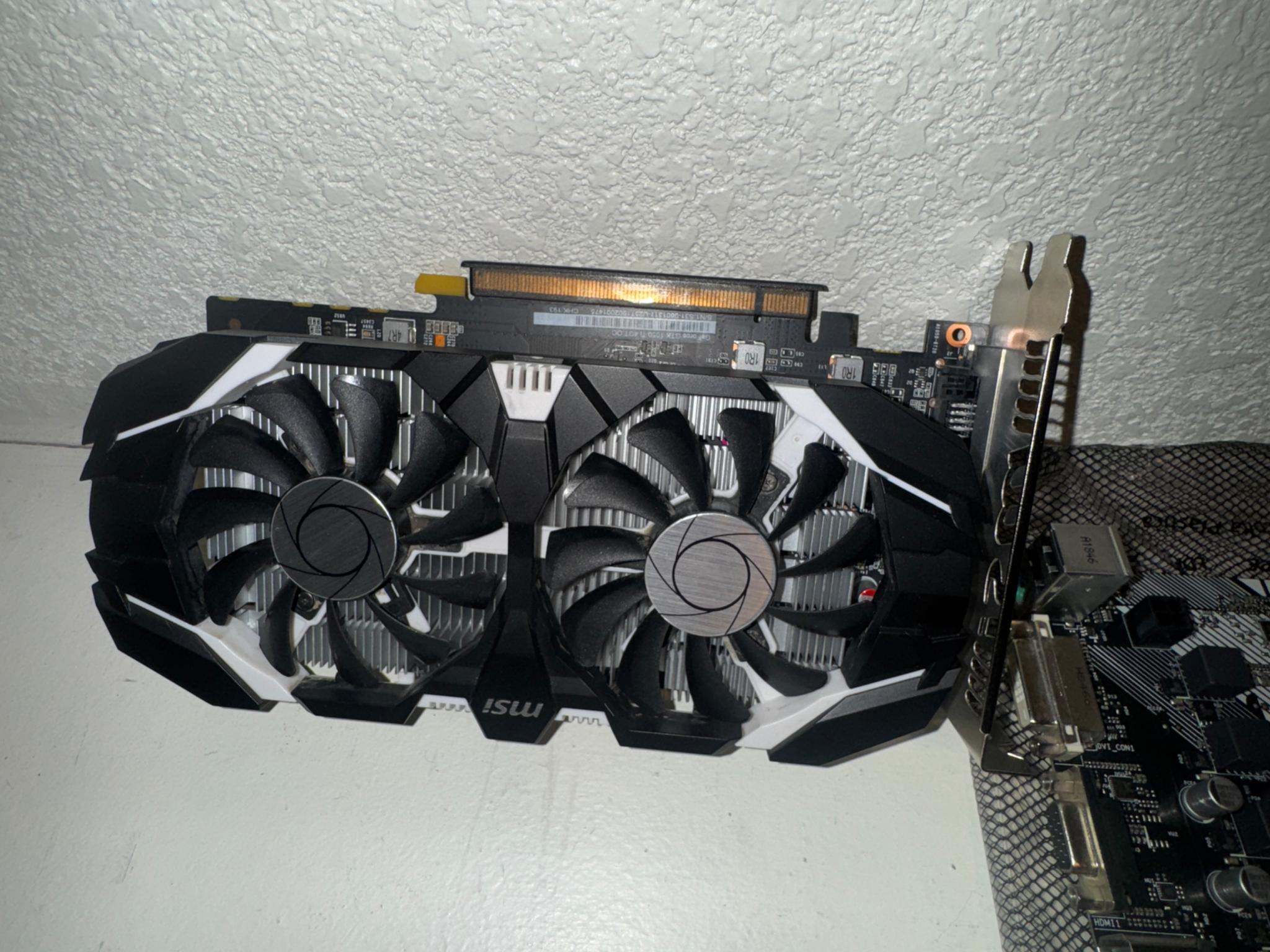 AsRock A320M-HDV, Ryzen 5 1600, MSI Nvidia GTX 1050ti 4GB, 8GB Ram