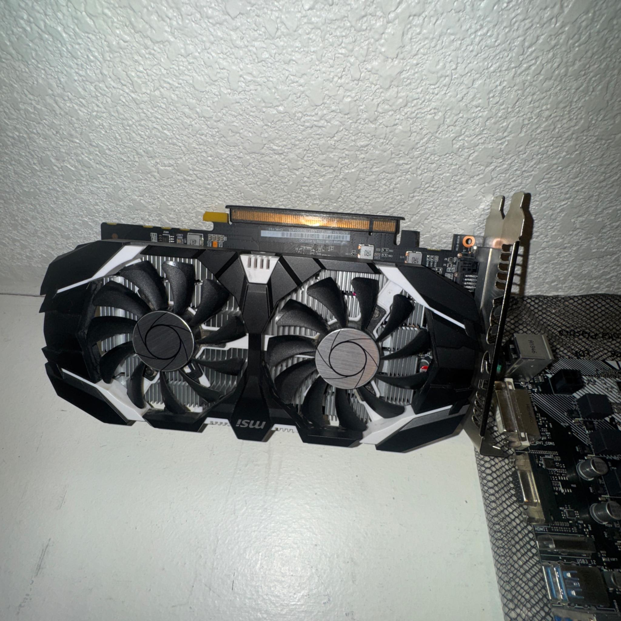 AsRock A320M-HDV, Ryzen 5 1600, MSI Nvidia GTX 1050ti 4GB, 8GB Ram