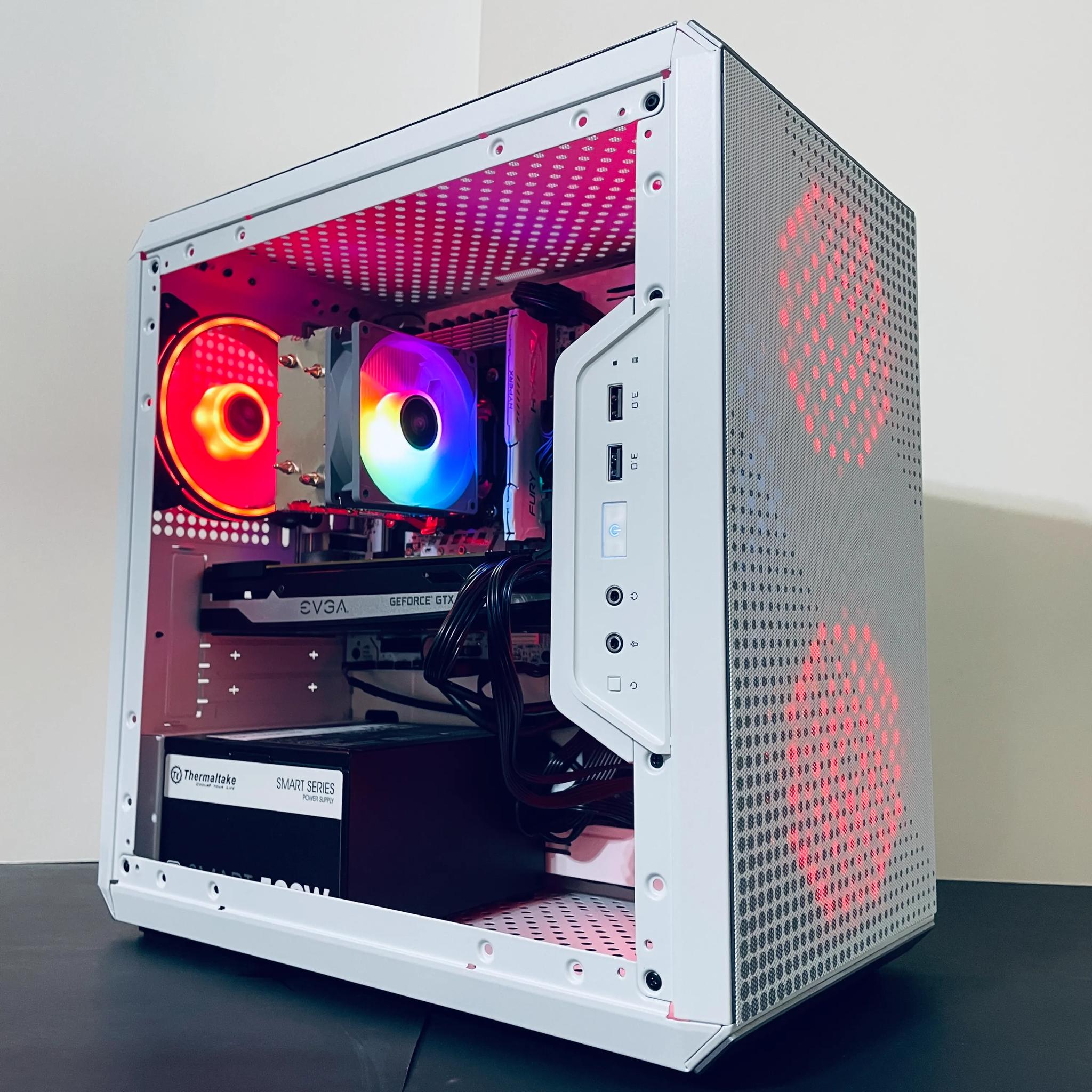 ⚡Budget White Gaming PC - Intel Xeon 10-cores ● 16GB RAM ● 512GB SSD ● Wi-Fi ● Nvidia GTX 980