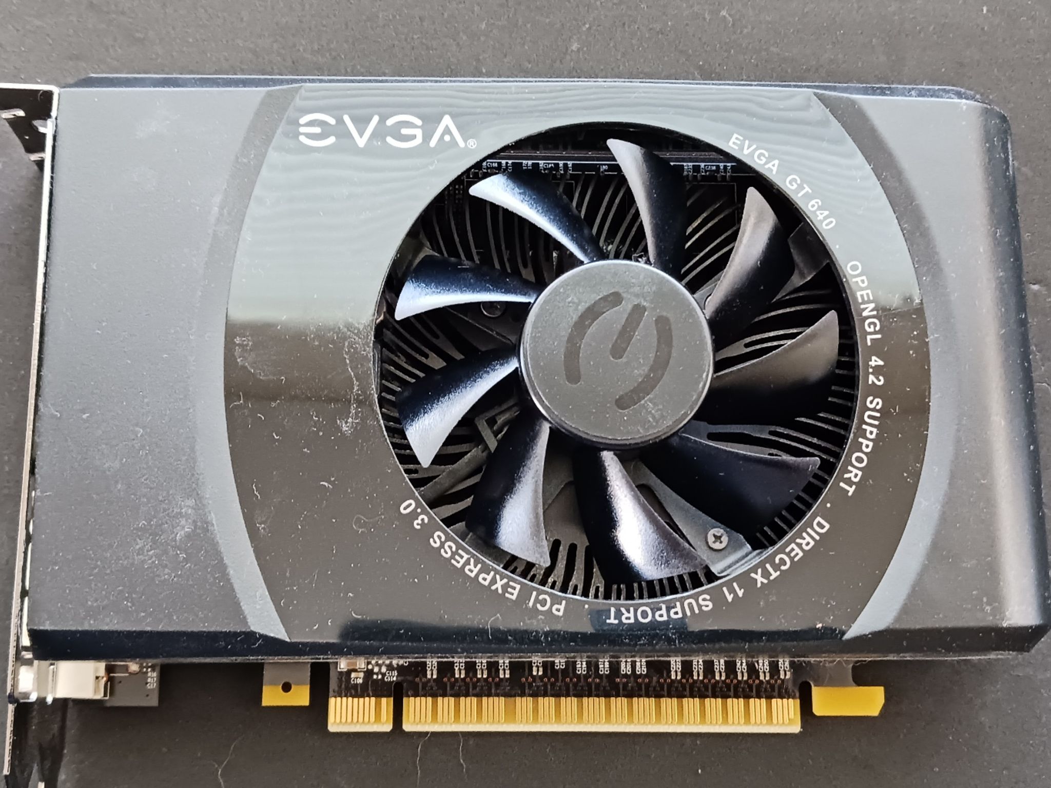 GT 640 GeForce Graphics card by EVGA, 2 gigabytes of memory. 