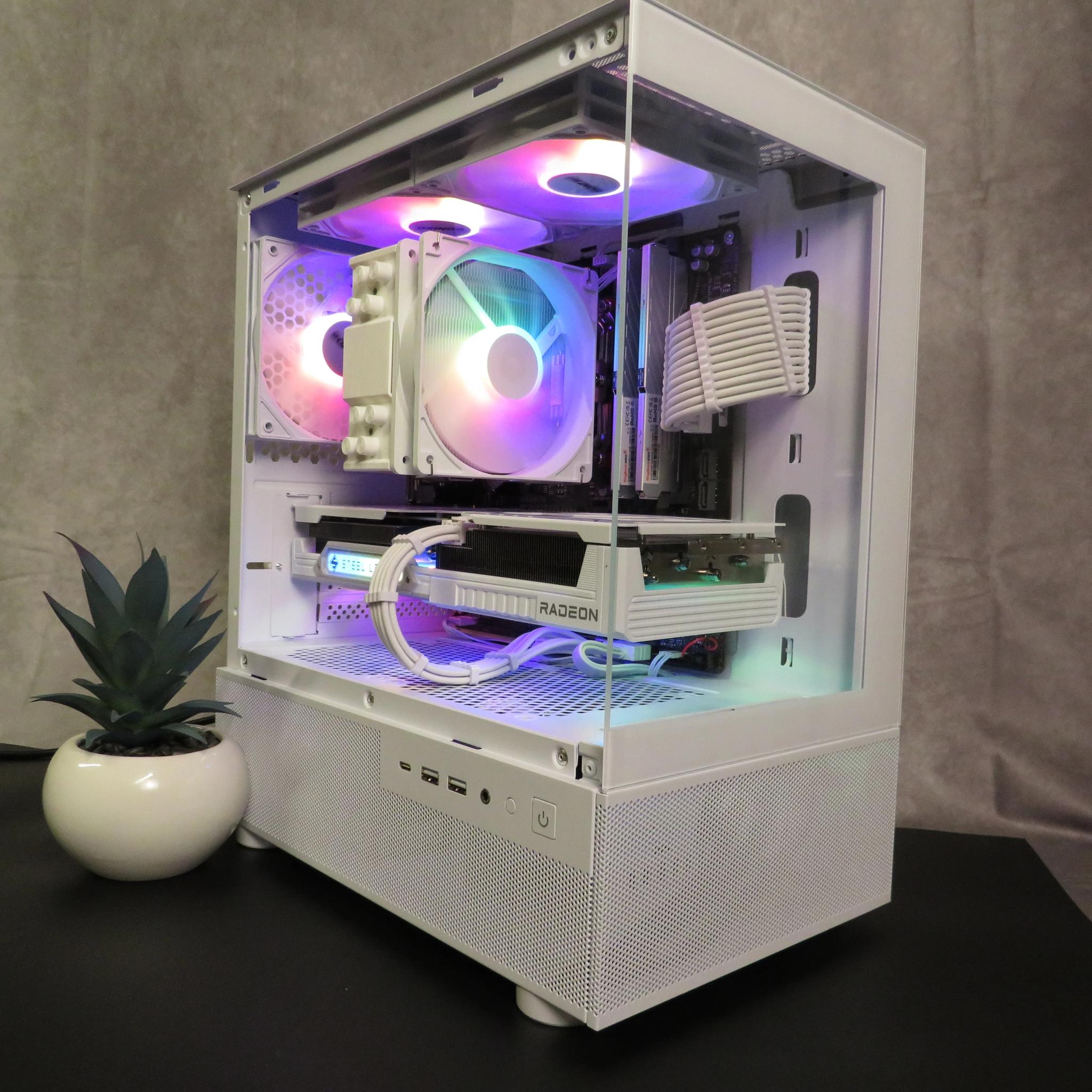 RX 9060 XT in White! Ryzen 5 5600X + ASRock Steel Legend RX 9060XT + 32 GB DDR4 + 1 TB NVME