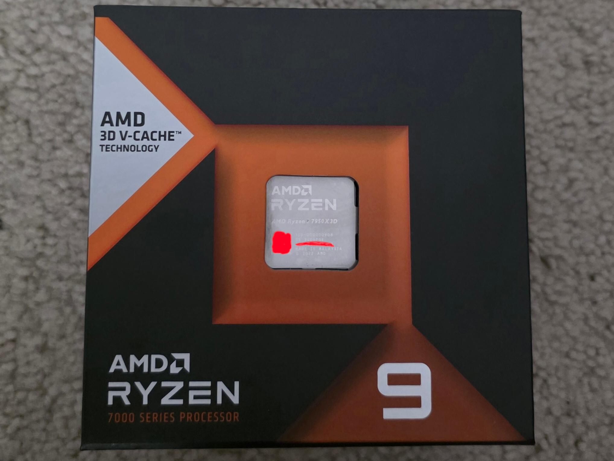 AMD Ryzen 9 7950X3D 16-Core AM5 Processor Like New 3D V-Cache + Original Box