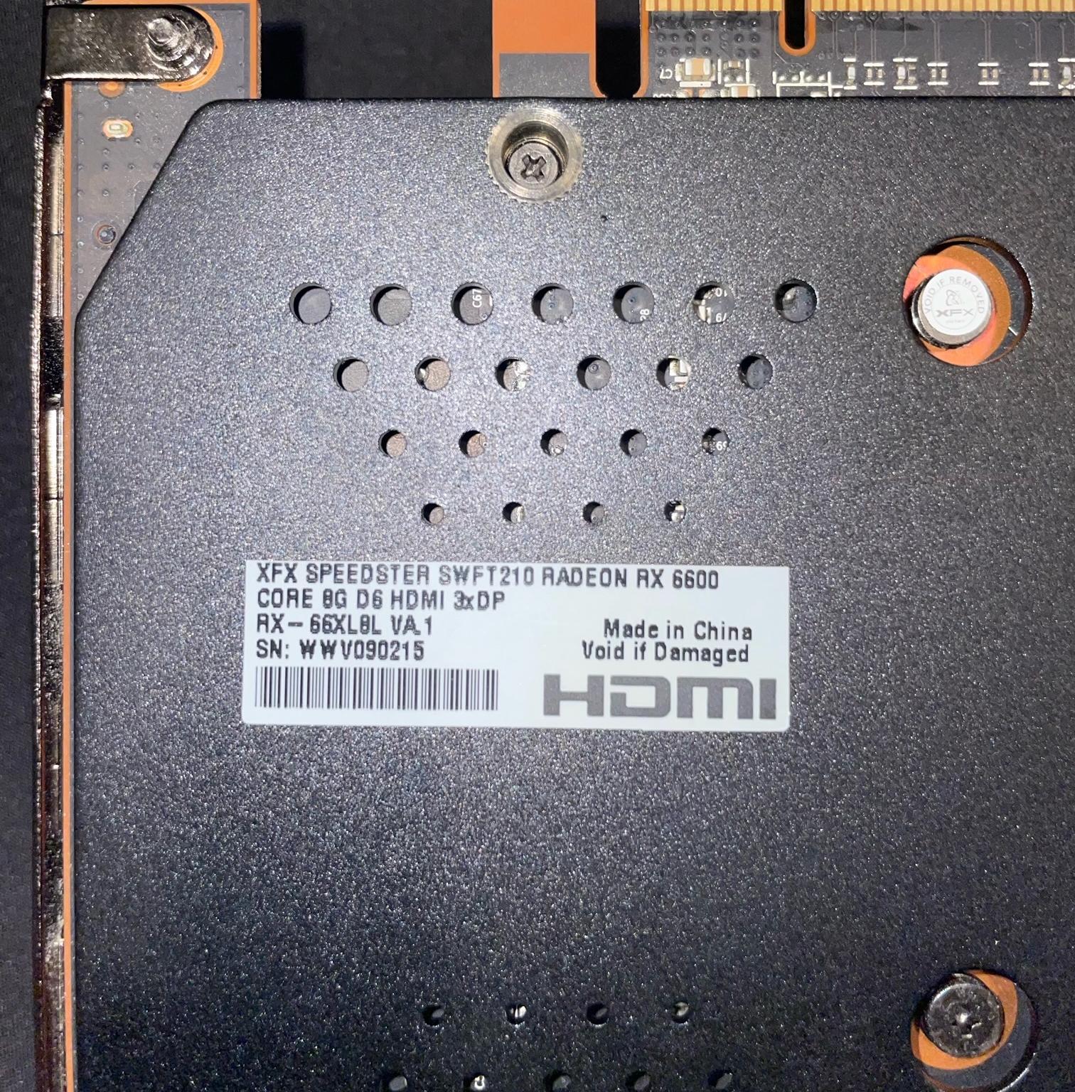 XFX Speedster SWFT 210 AMD Radeon™ RX 6600