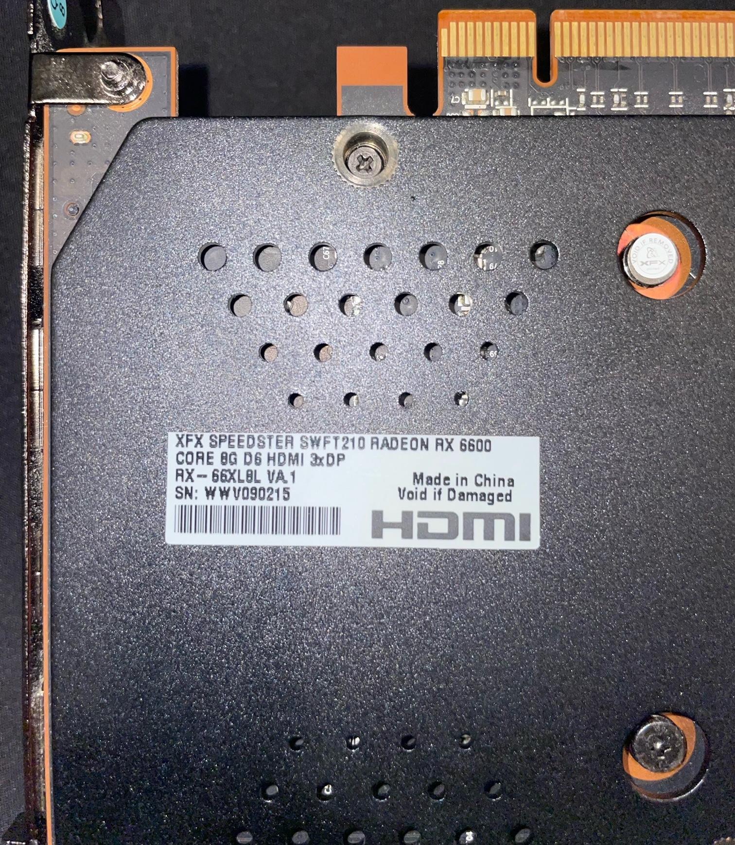 XFX Speedster SWFT 210 AMD Radeon™ RX 6600