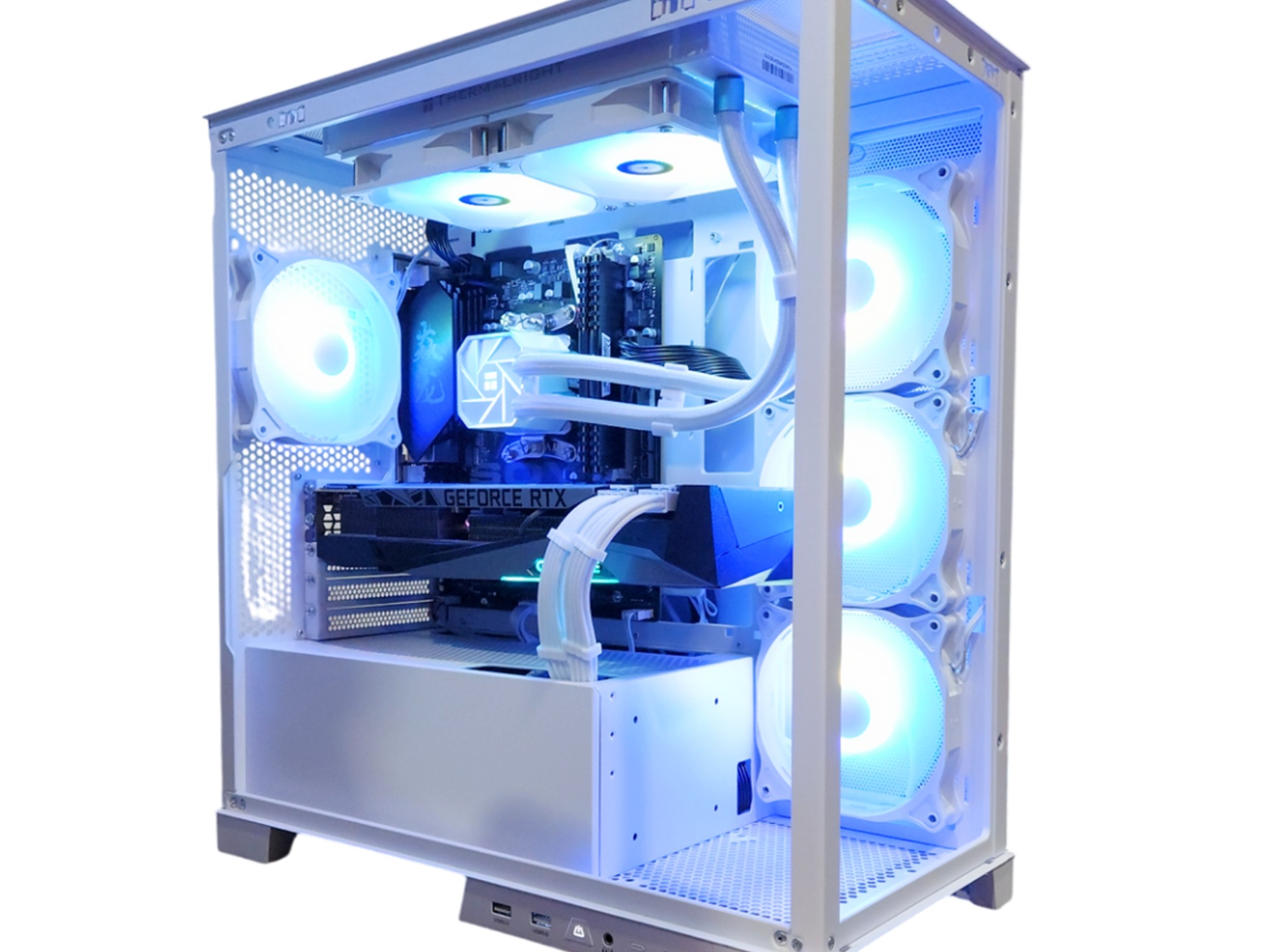 ❄️Polar Ice🧊: RTX 3080 | Ryzen 5600 | 32GB DDR4 RAM | 1TB SSD | 6 RGB Fans | White Gaming PC