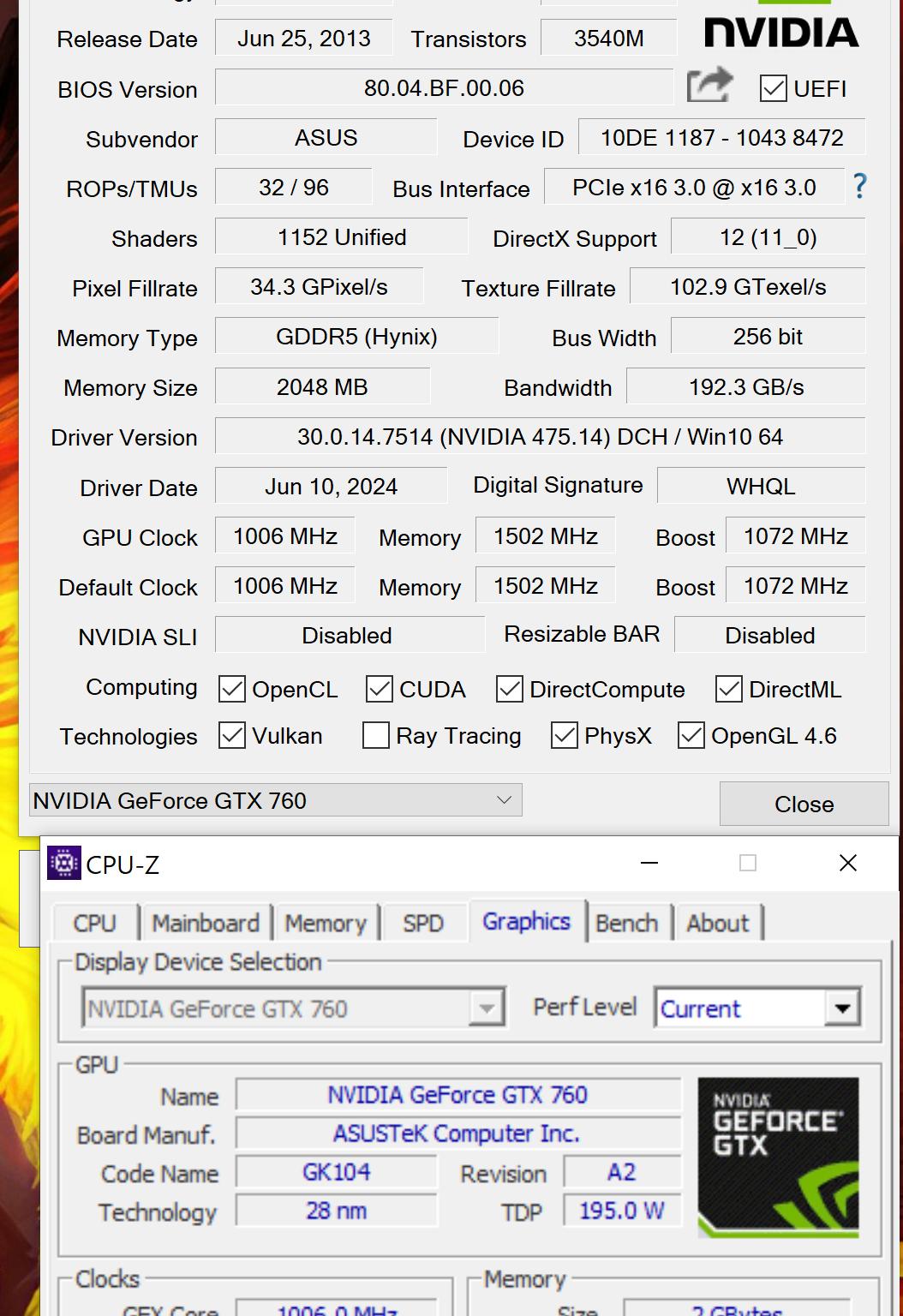 ASUS GTX 760 DirectCU II OC