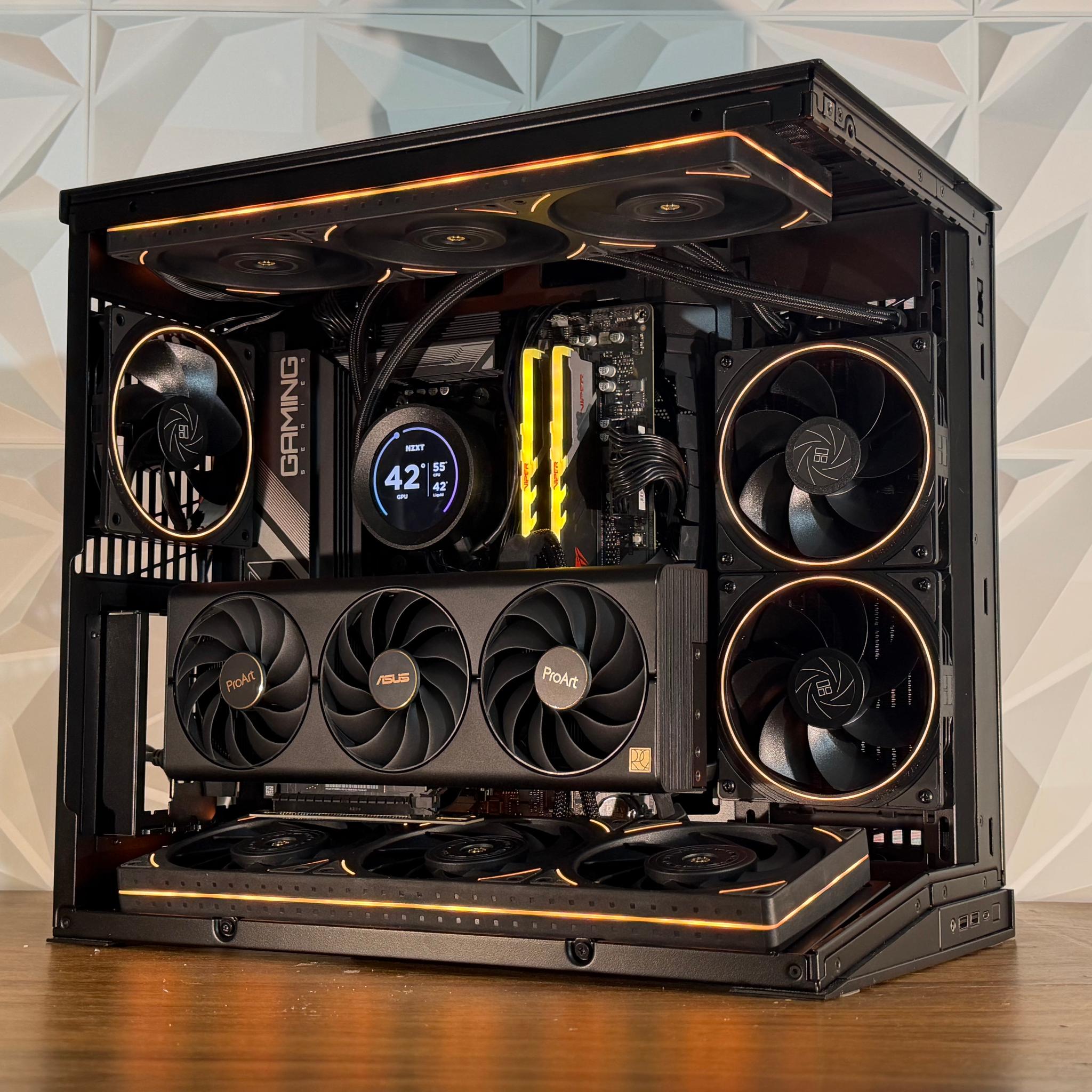 ⚡🌑Ryzen 7 9800X3D + RTX 4080 SUPER | 32GB DDR5 | 1TB Gen4 NVMe | Windows 11 Pro ⚡🌑"OBSIDIAN NOVA"