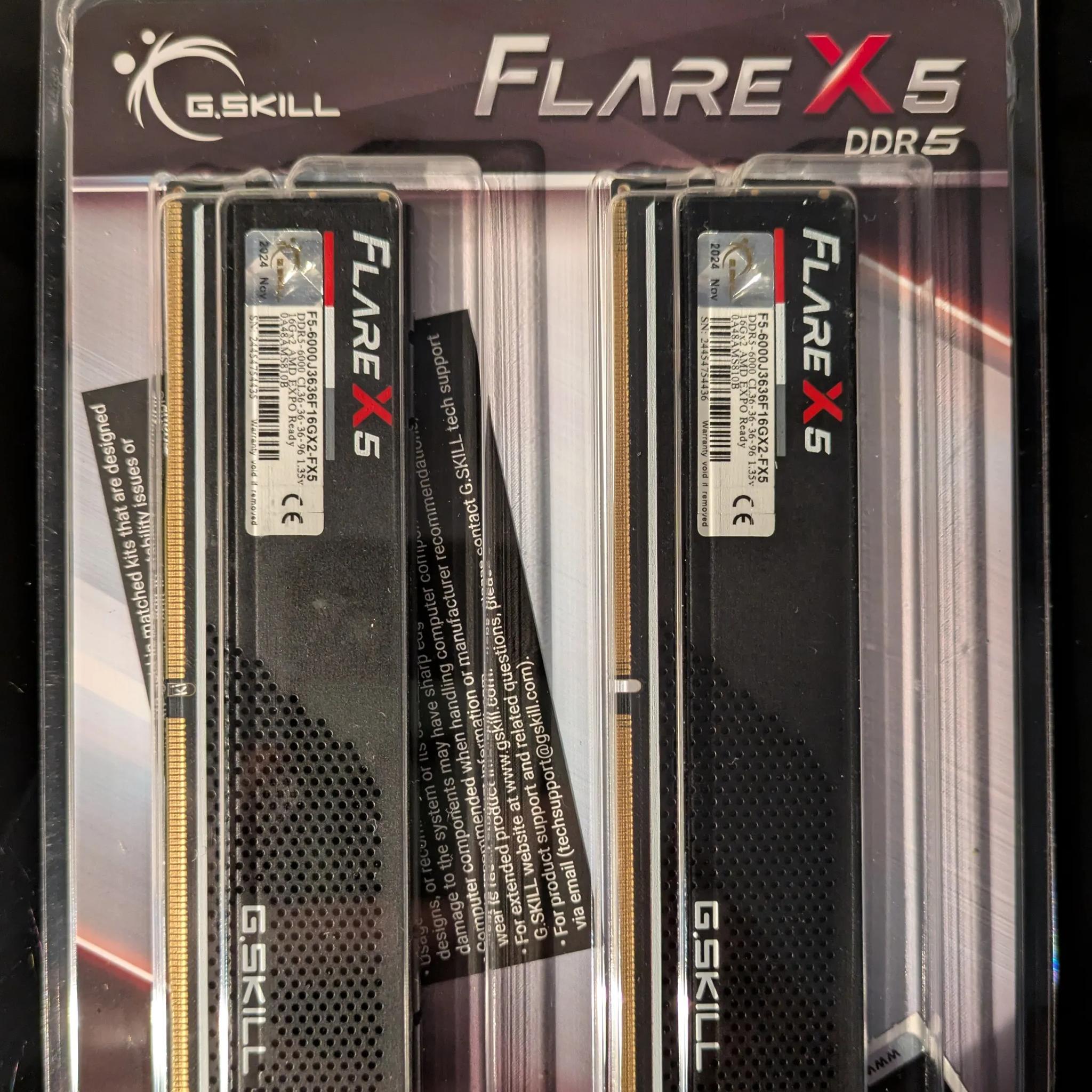 🔥🔥BNIB Ryzen 7 9800X3D Processor|Gigabyte B650 Gaming X AX V2|32GB G.Skill Flare X5 DDR5-6000🔥🔥