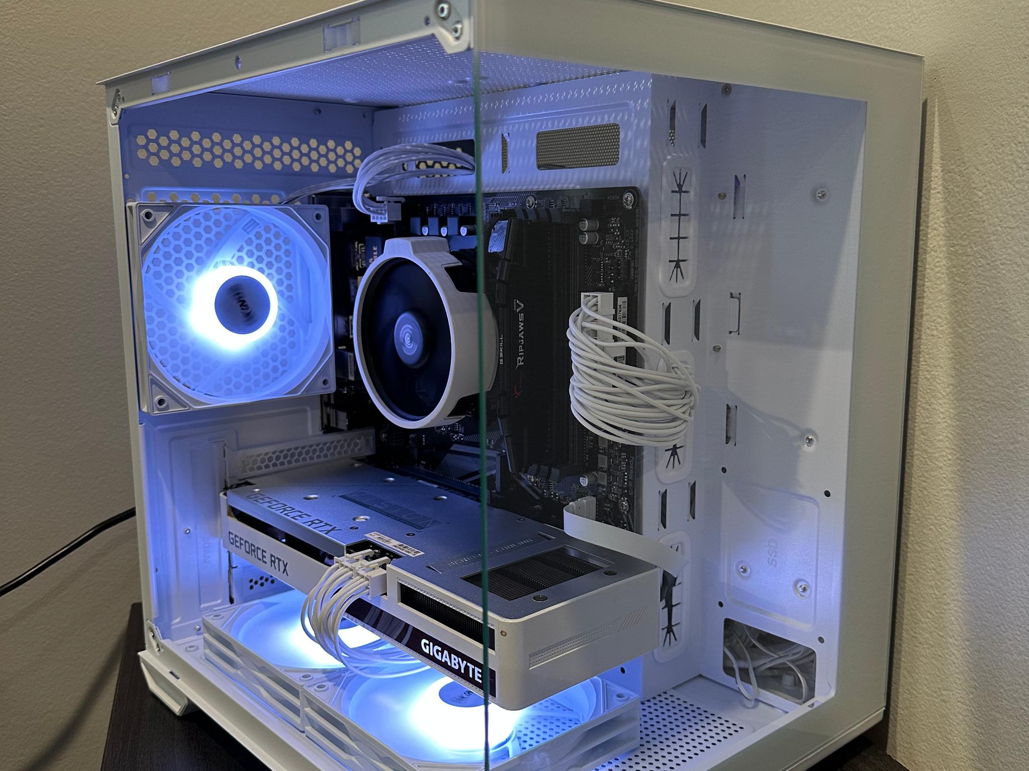 Custom White RGB Gaming PC | RTX 3060 Ti Vision OC | Ryzen 5 5500 | 16GB DDR4 | WiFi